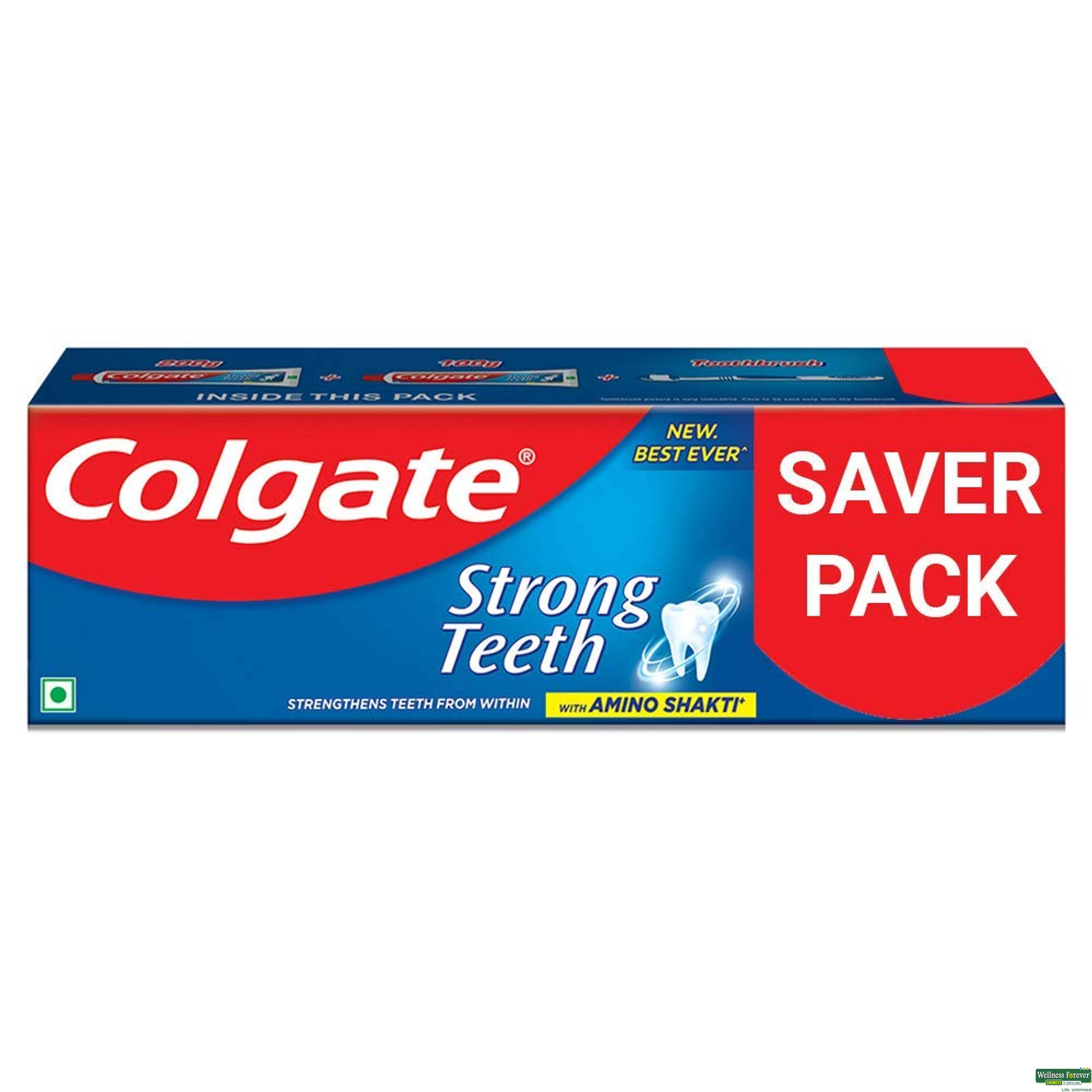 Colgate Strong Teeth Anticavity Toothpaste 200g+100g-image