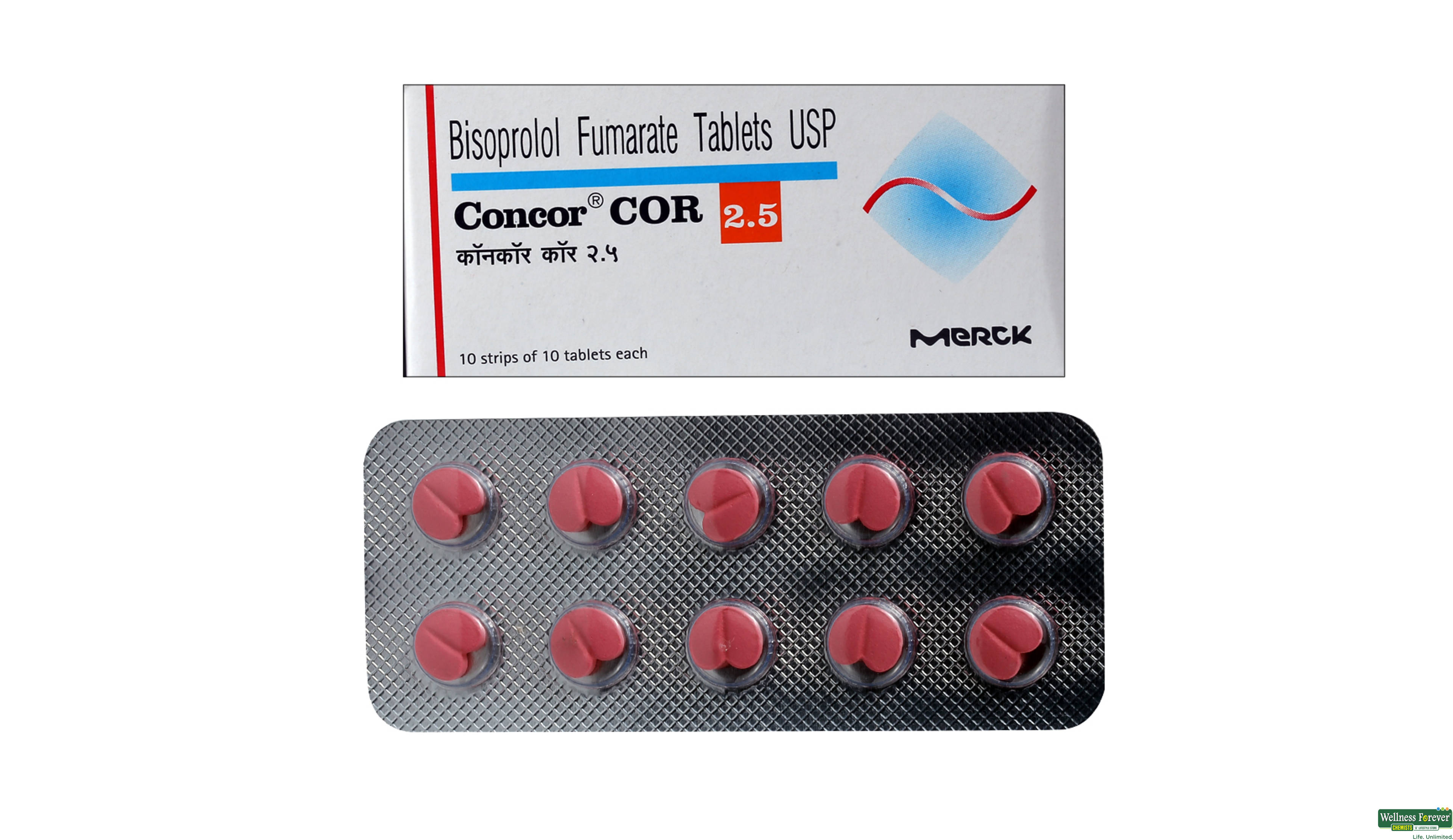 CONCOR-COR 2.5MG 10TAB- 1, 10TAB, 