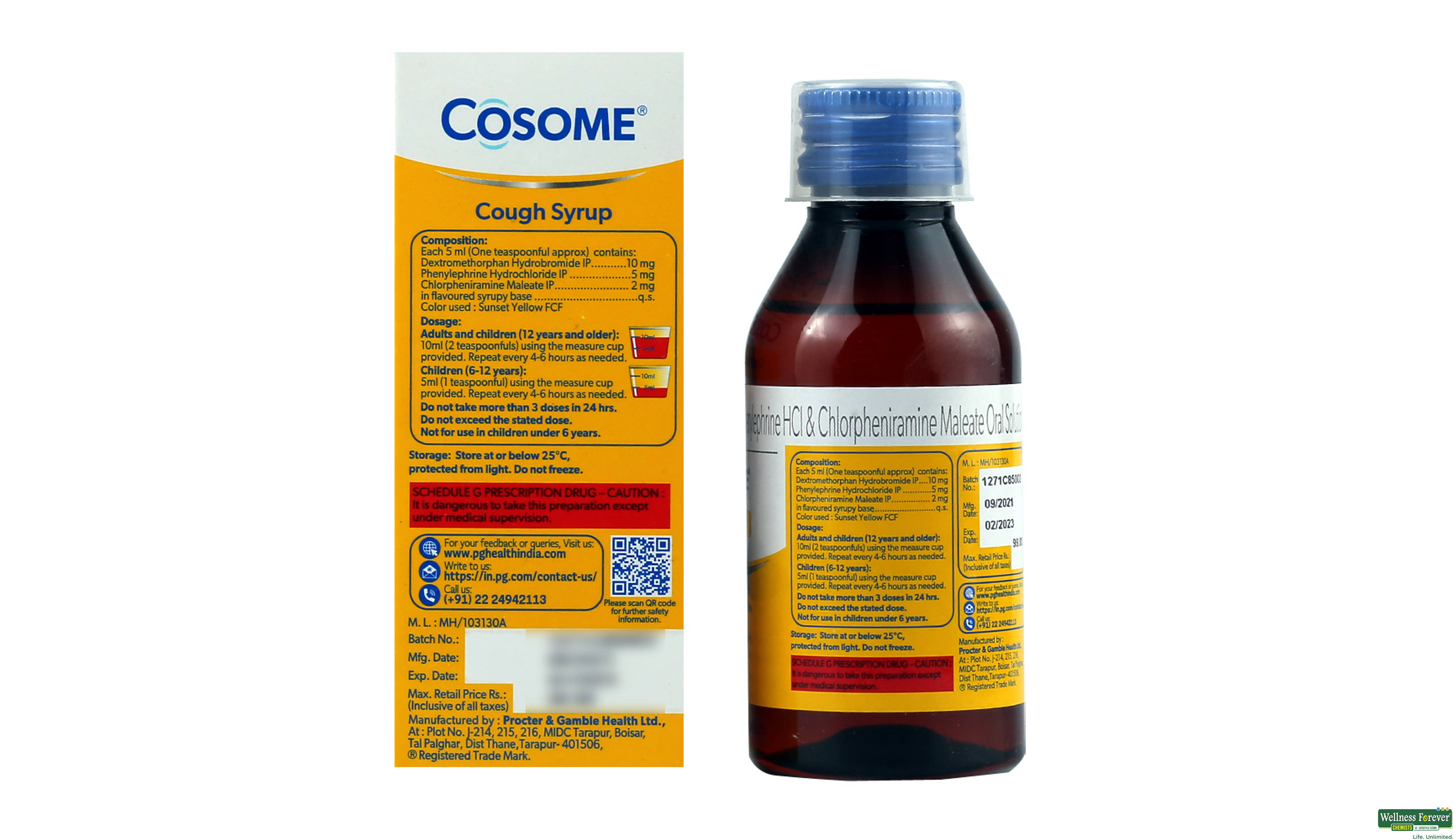 COSOME COUGH SYP 100ML- 2, 100ML, null