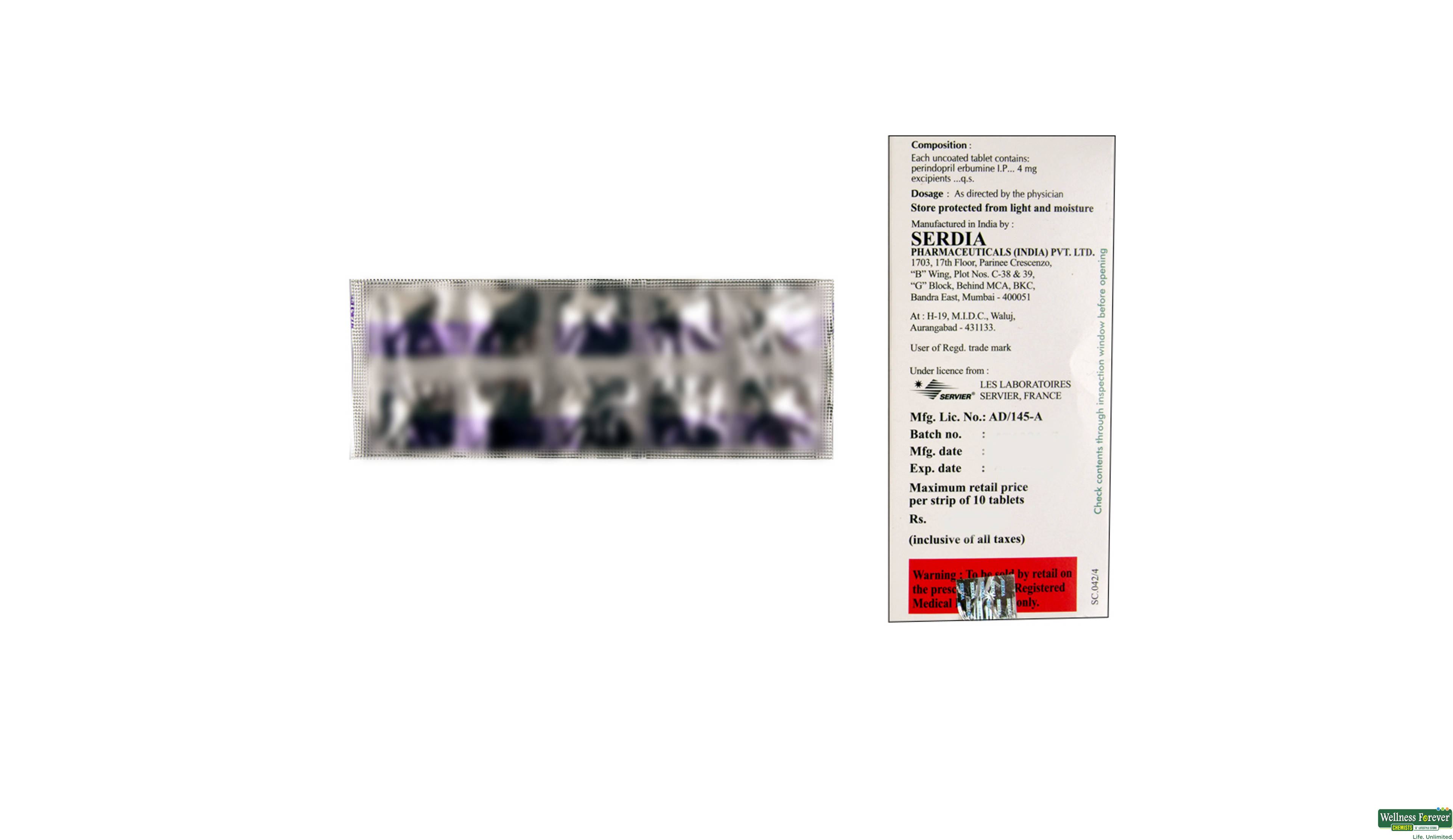 COVERSYL 4MG 10TAB- 2, 10TAB, 