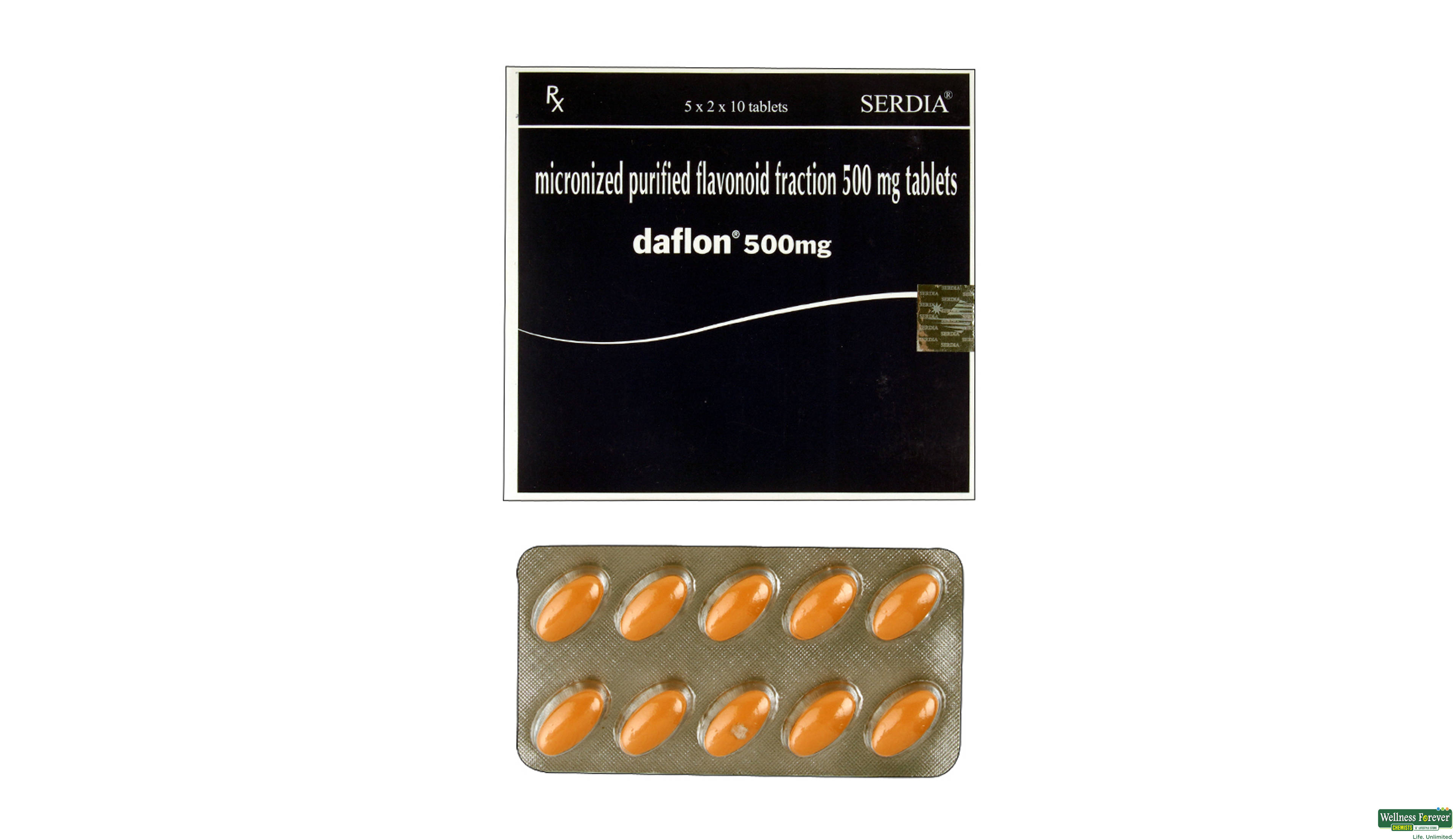 DAFLON 500MG 10TAB- 1, 10TAB, null