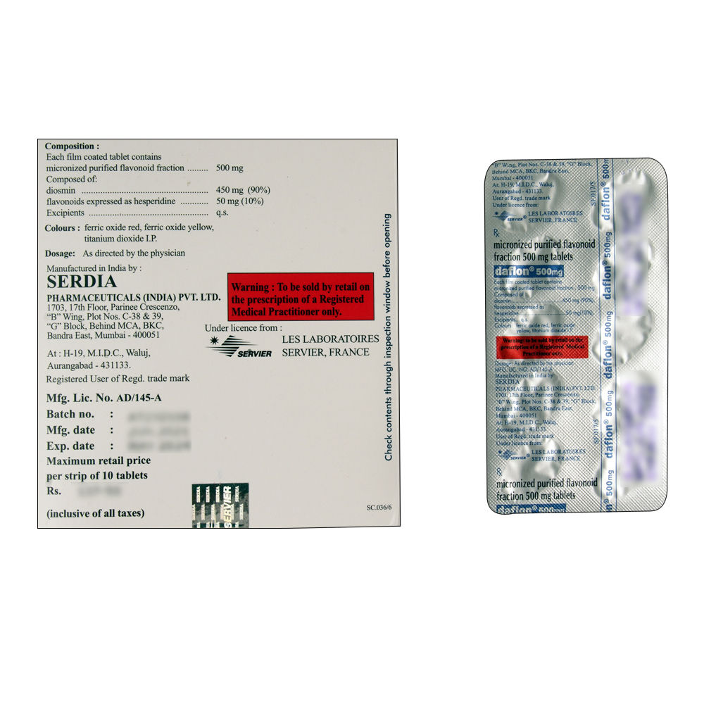 Buy Daflon 1000 Mg Tab (10.0000 Tab) online at best discount in India