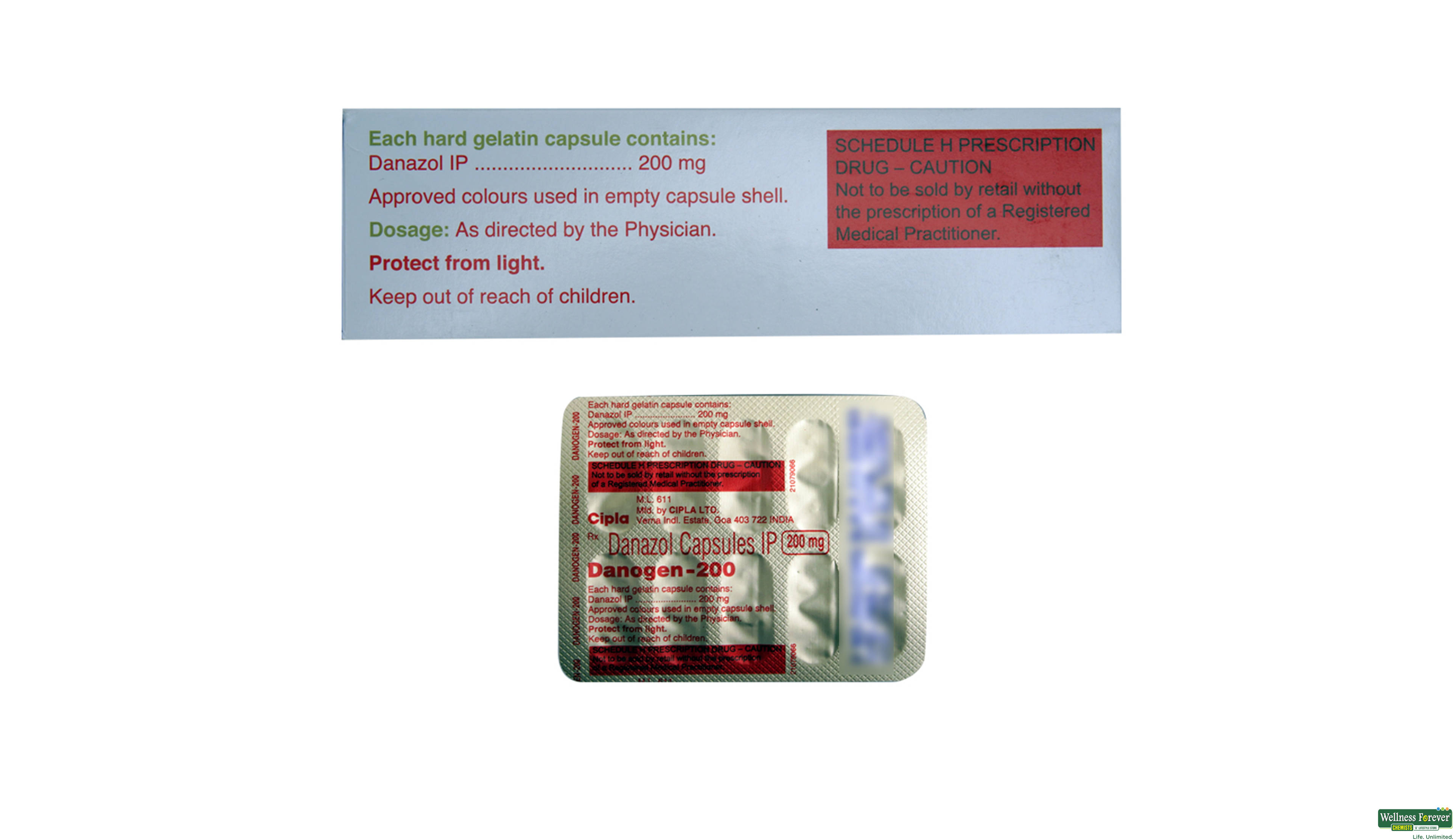 DANOGEN 200MG 10CAP- 2, 10CAP, 
