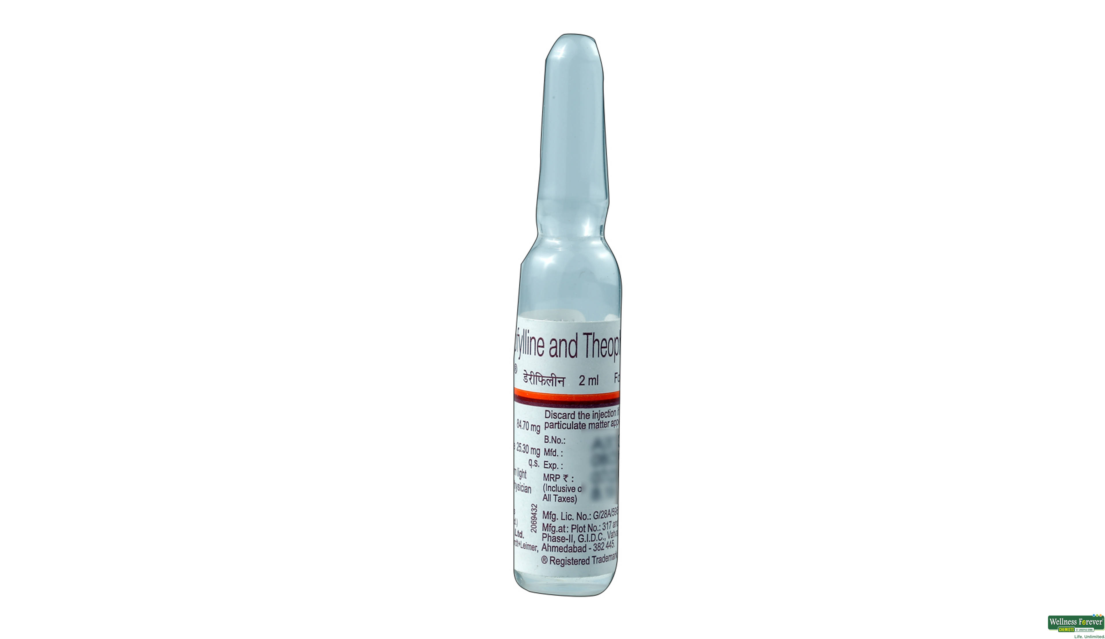 DERIPHYLLIN INJ 2ML AMP- 2, 2ML, 