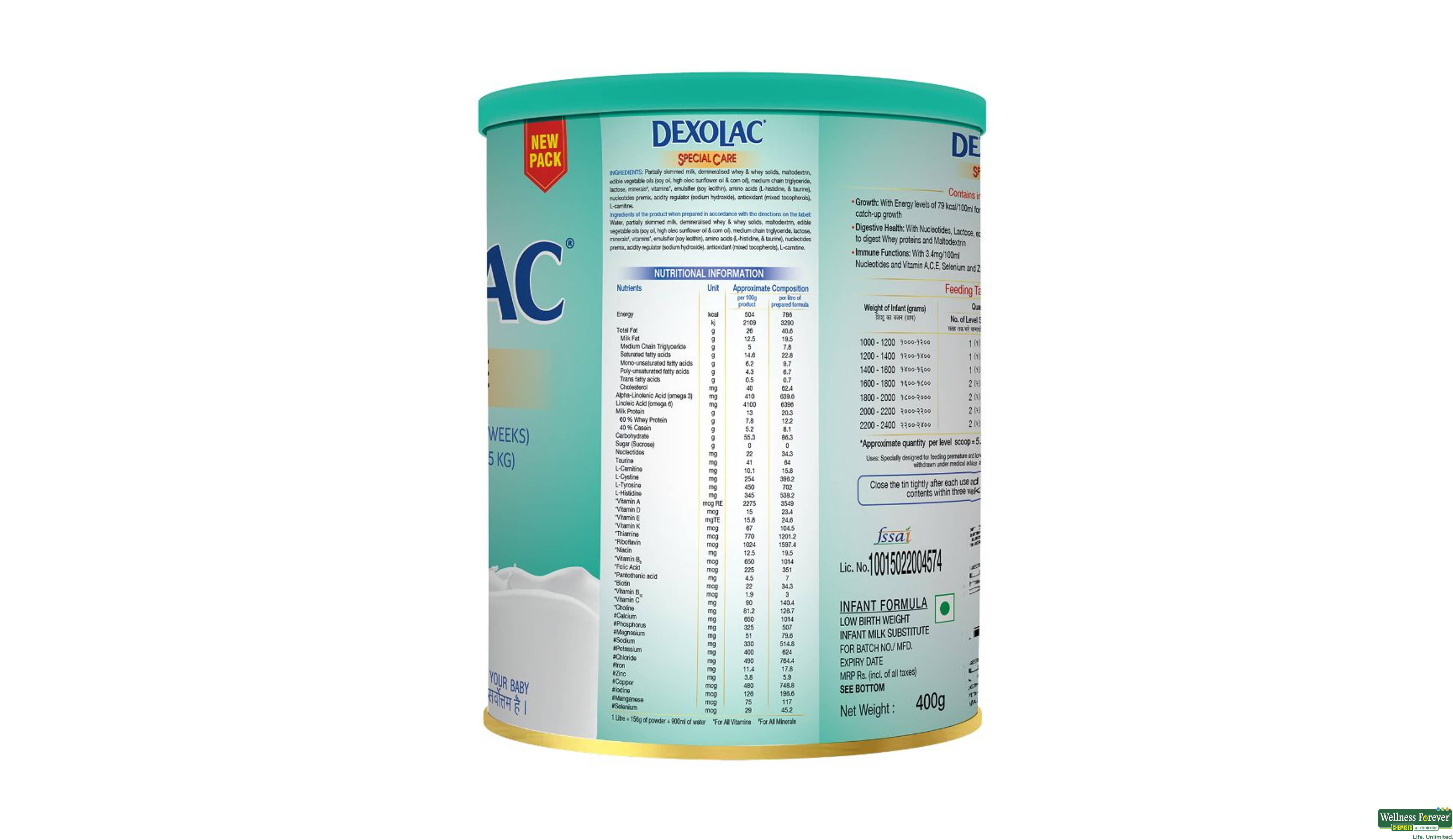 DEXOLAC-SPECIAL CARE POW 400GM- 2, 400GM, 