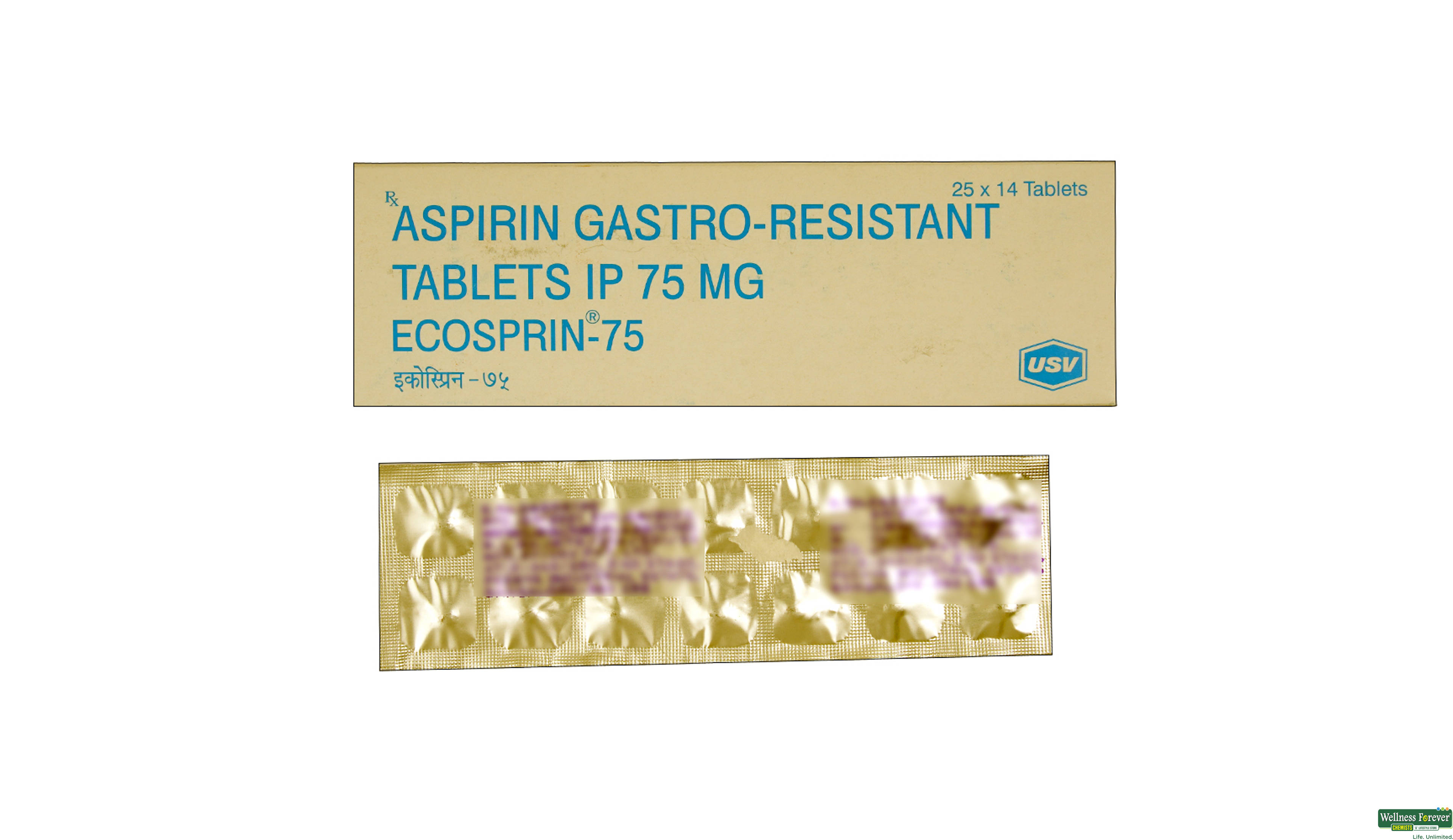 ECOSPRIN 75MG 14TAB- 1, 14TAB, •Heart Health Maintenance: Ecosprin 75mg plays a crucial role in maintaining heart health by thinning the blood, which helps prevent the formation of clots. This action is vital for people at risk of heart attacks or strokes, as it ensures smoother blood flow through arteries and veins.
•Preventive Care: Regular intake of Ecosprin 75mg, as prescribed, can significantly reduce the likelihood of heart-related incidents, especially in individuals with a history of heart conditions or those identified as high risk. It acts as a preventive measure to keep serious heart events at bay.
•Comprehensive Protection: Besides its primary use for heart protection, Ecosprin 75mg may also offer benefits in reducing inflammation and providing relief from mild pain, contributing to overall health and well-being. This makes it a versatile medication in the management of various health conditions where blood clot prevention and anti-inflammatory properties are beneficial.