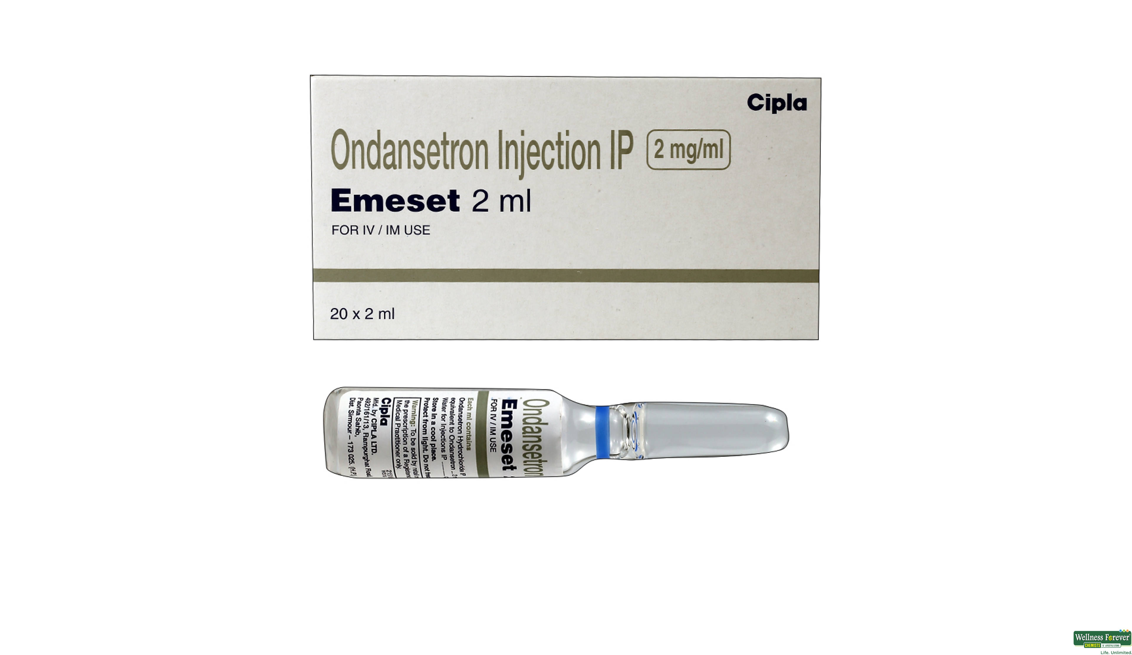 EMESET INJ 2ML AMP- 1, 2ML, 