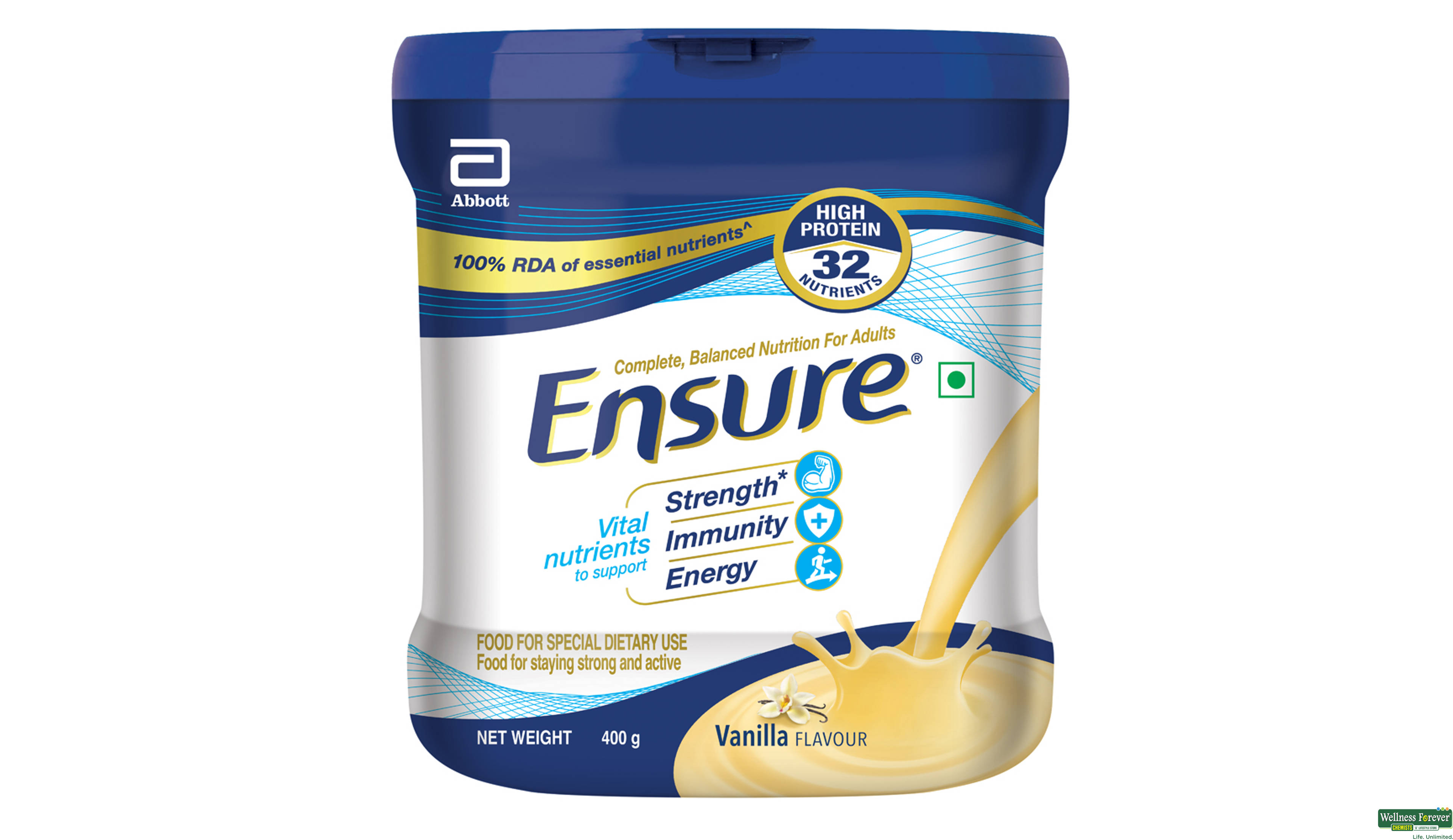 ENSURE VANILA PWDR 375GM- 2, 400GM, 