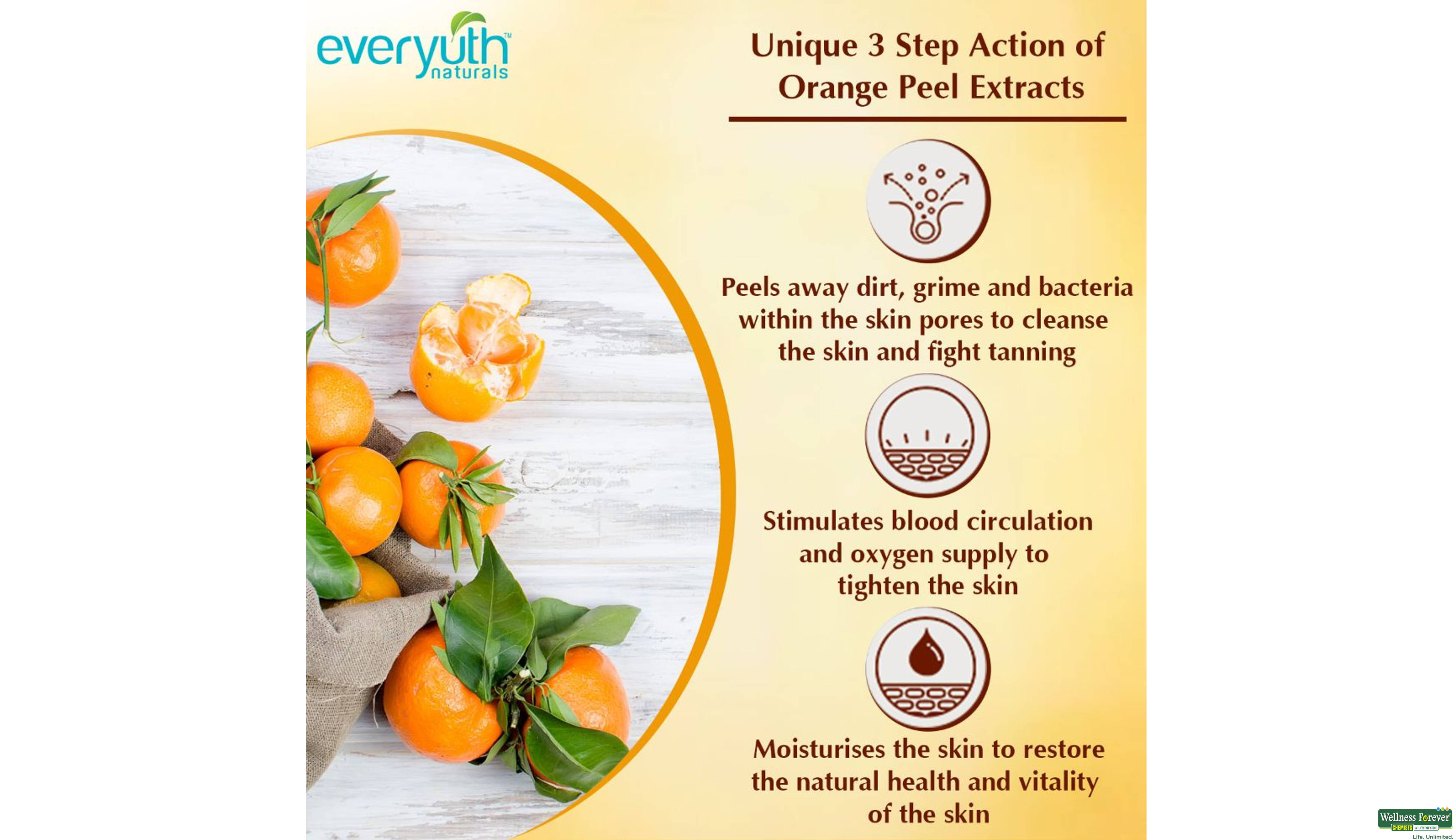 EVERYUTH F/MASK PEEL OFF ORANGE 50GM- 4, 50GM, 