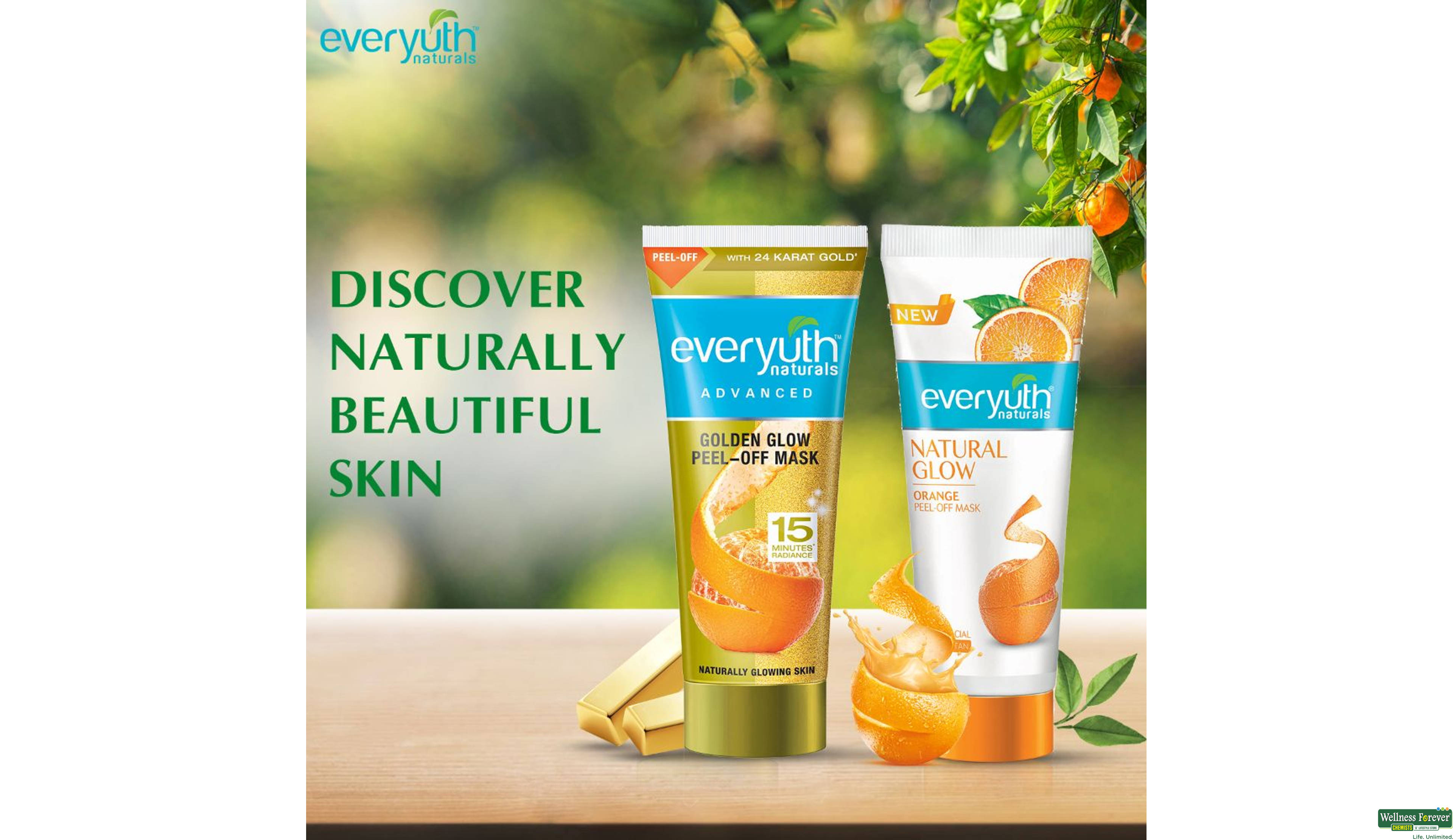 EVERYUTH F/MASK PEEL OFF ORANGE 50GM- 6, 50GM, 