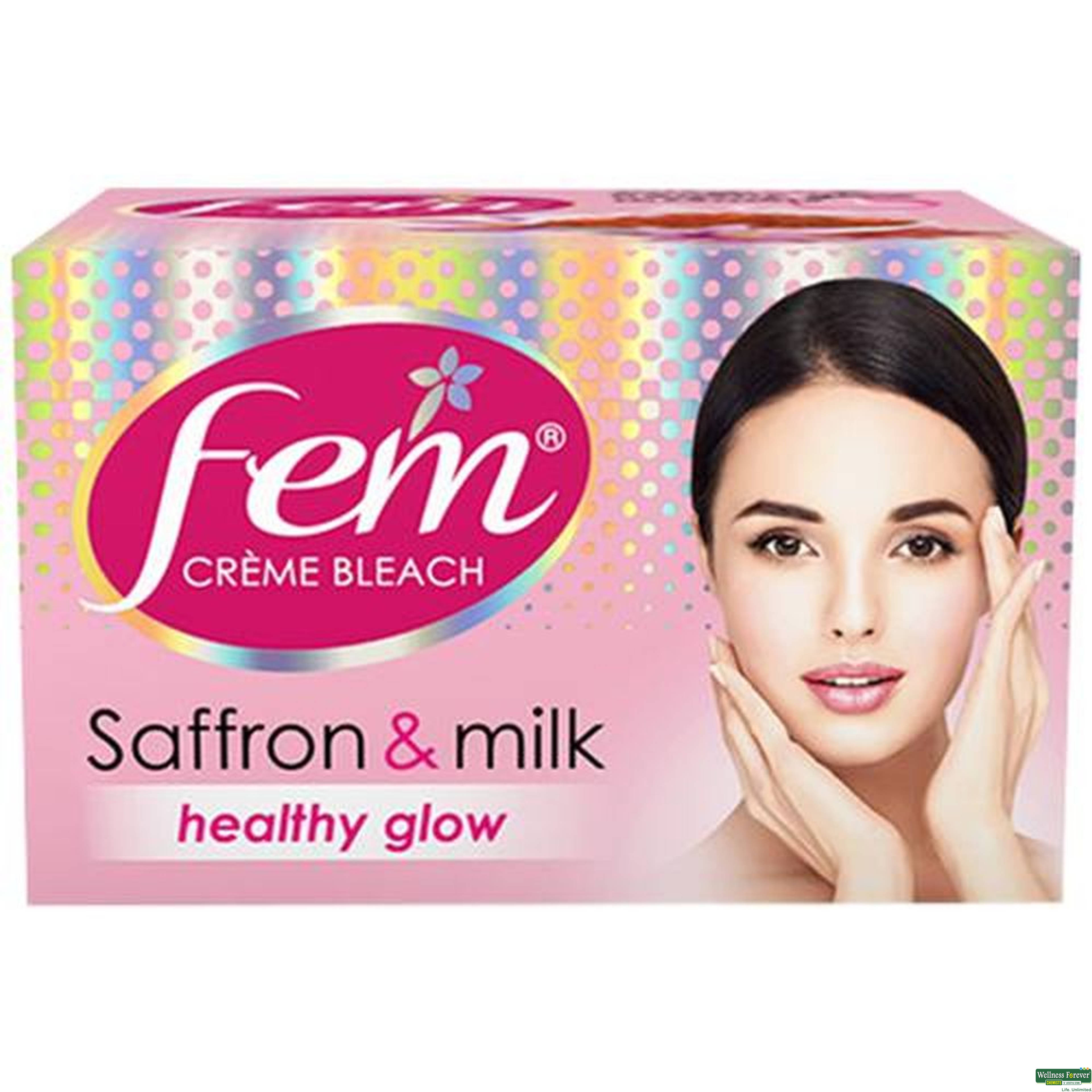 Fem Fairness Natural Saffron Cream Bleach, 8 g-image