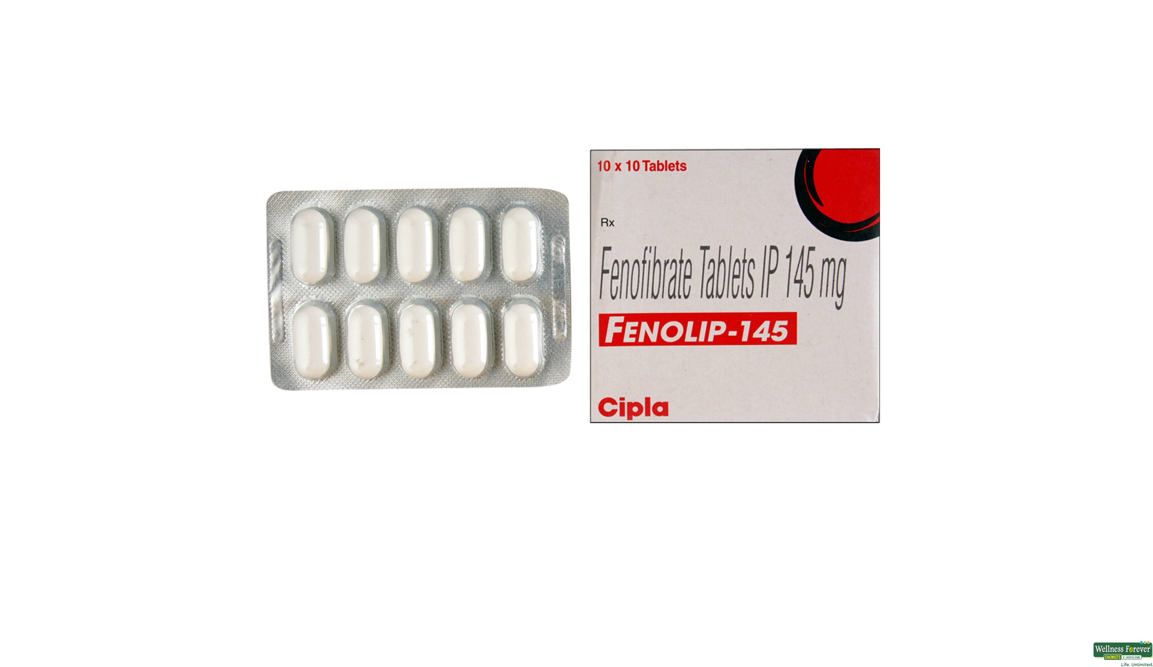 FENOLIP 145MG 10TAB- 1, 10TAB, 