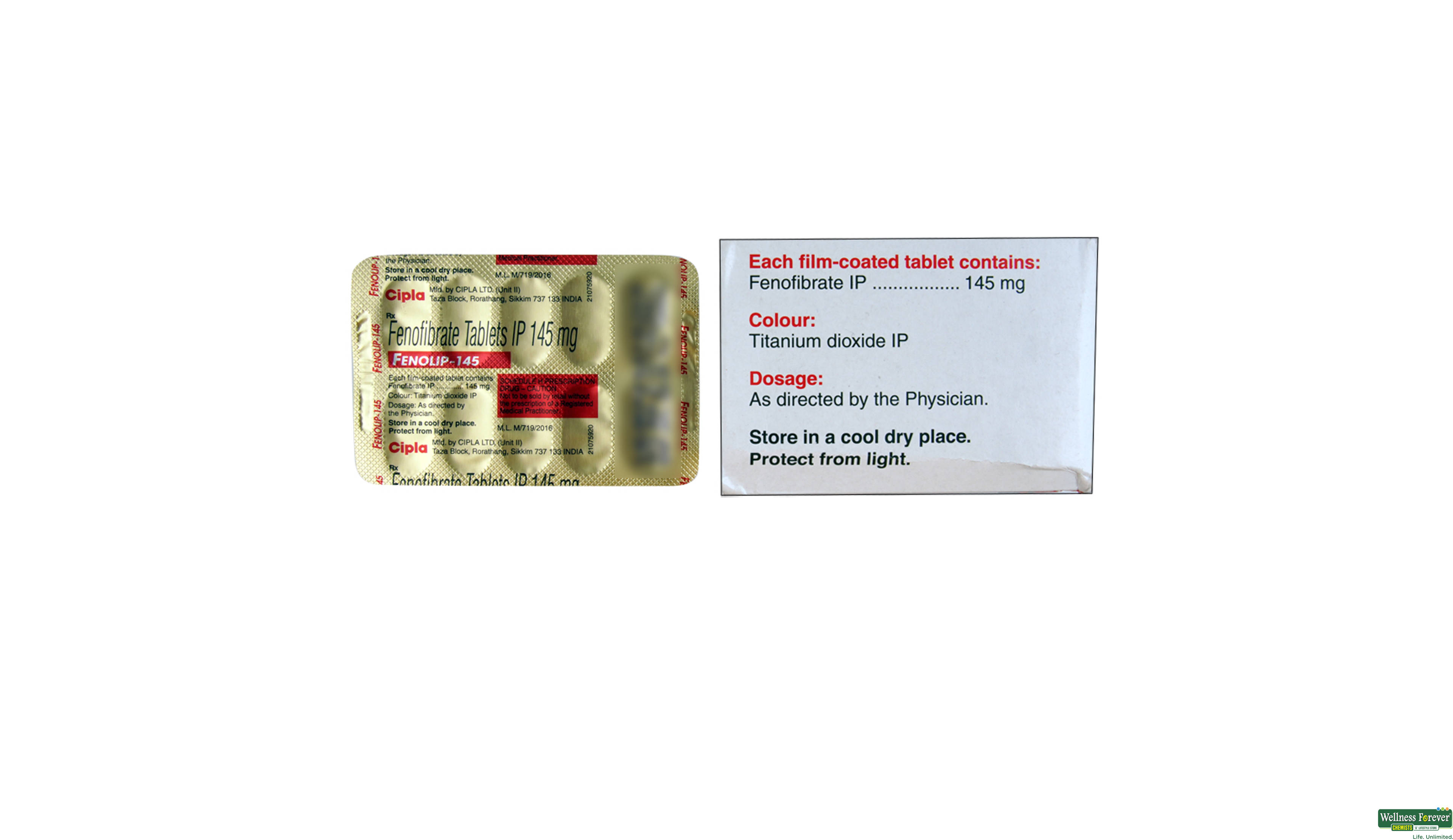 FENOLIP 145MG 10TAB- 2, 10TAB, 
