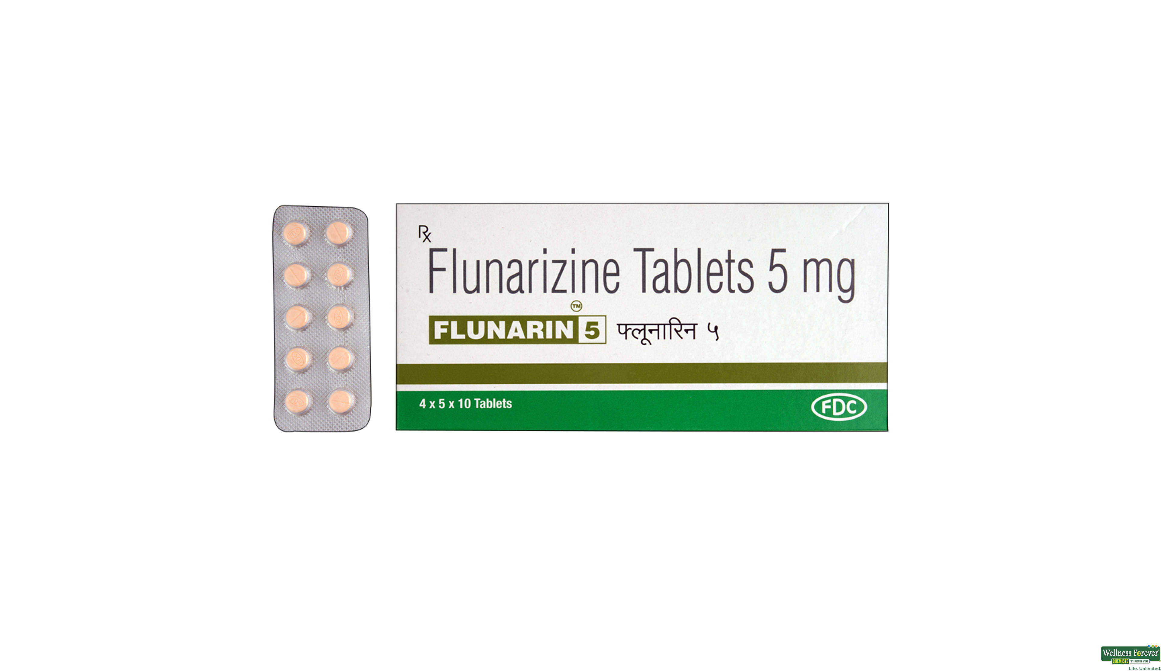 FLUNARIN 5MG 10TAB- 1, 10TAB, 