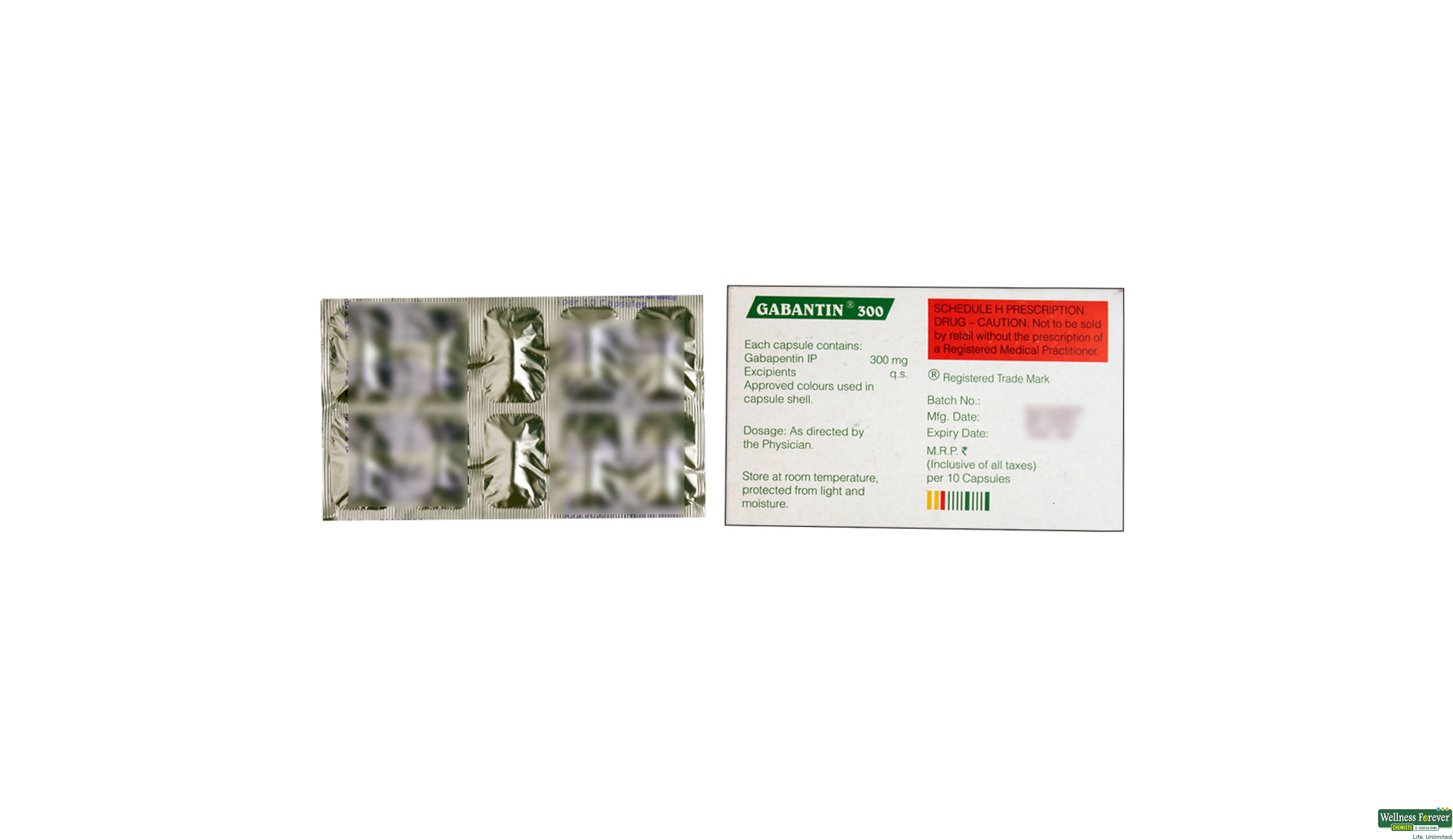 GABANTIN 300MG 10CAP- 2, 10CAP, 