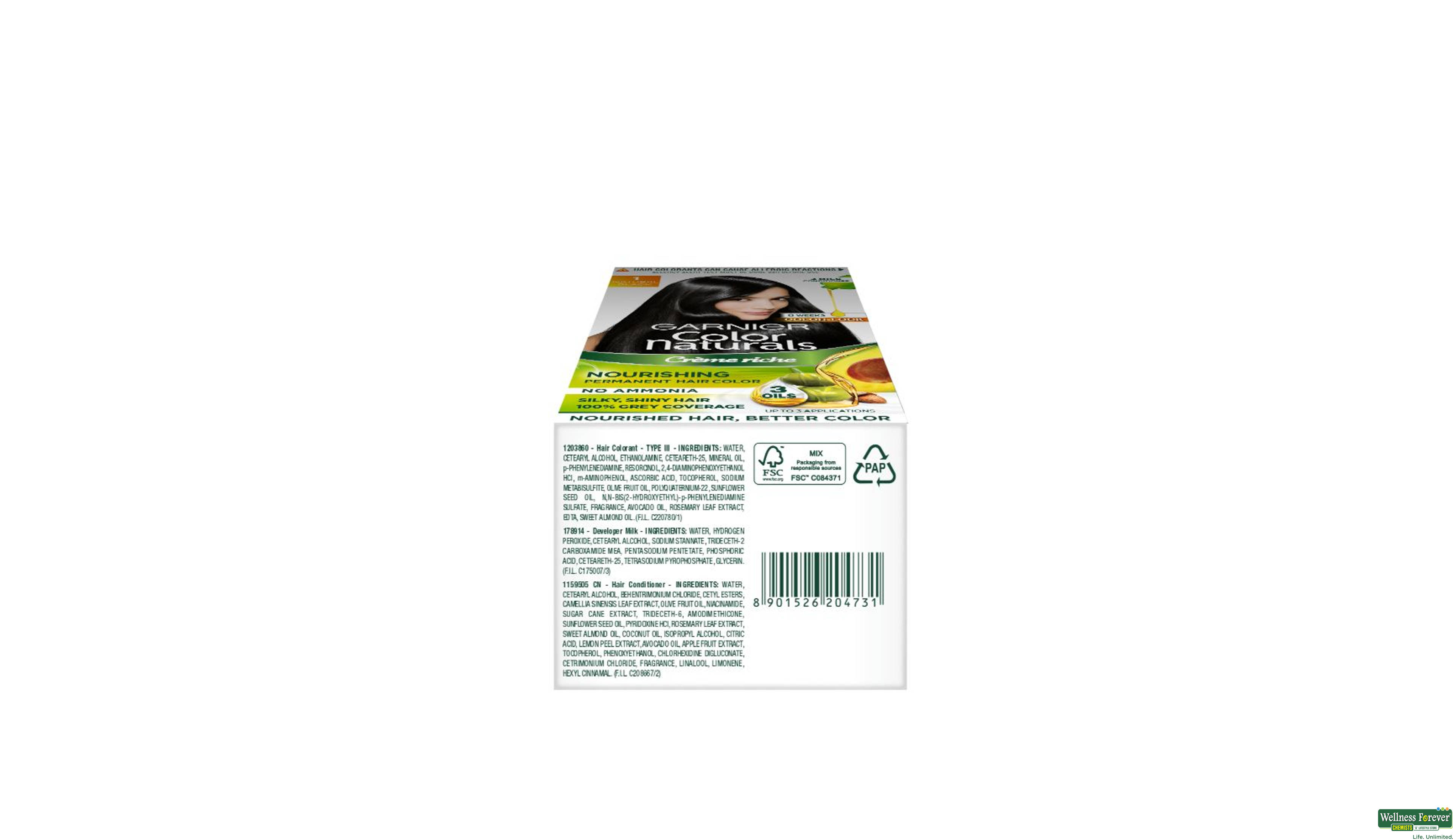 GARN HR/COLOR NATURAL BLACK-1 70ML- 5, 70ML, 