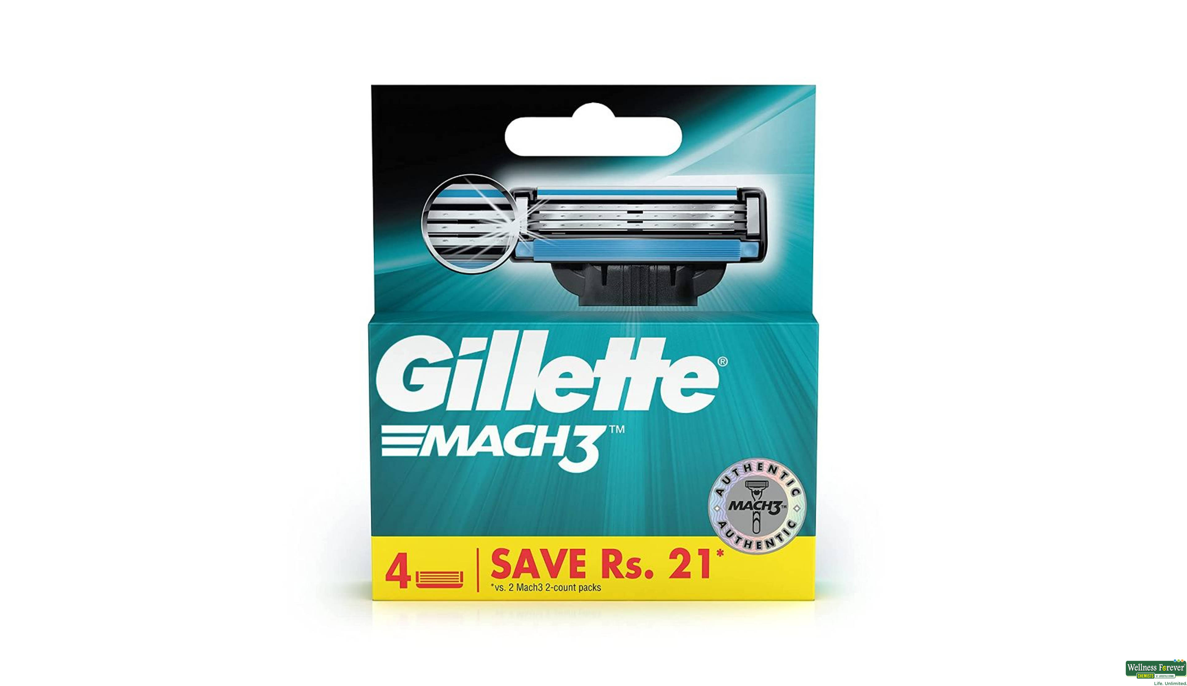 GILL SH/BLADE MACH3 4PC- 1, 4PC, 