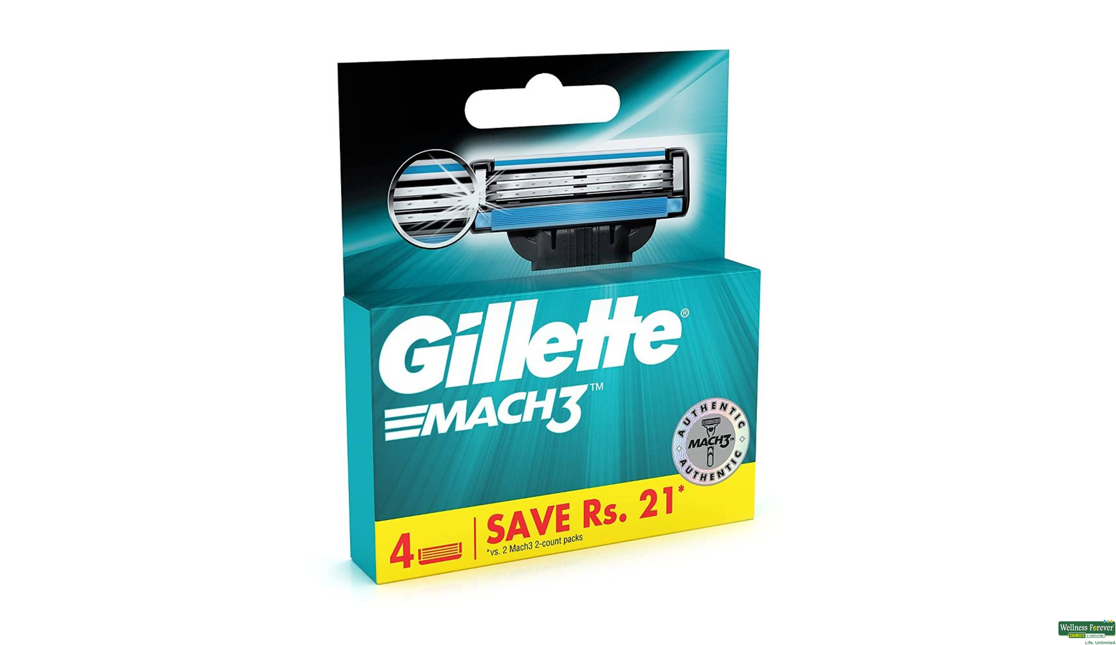 GILL SH/BLADE MACH3 4PC- 2, 4PC, 