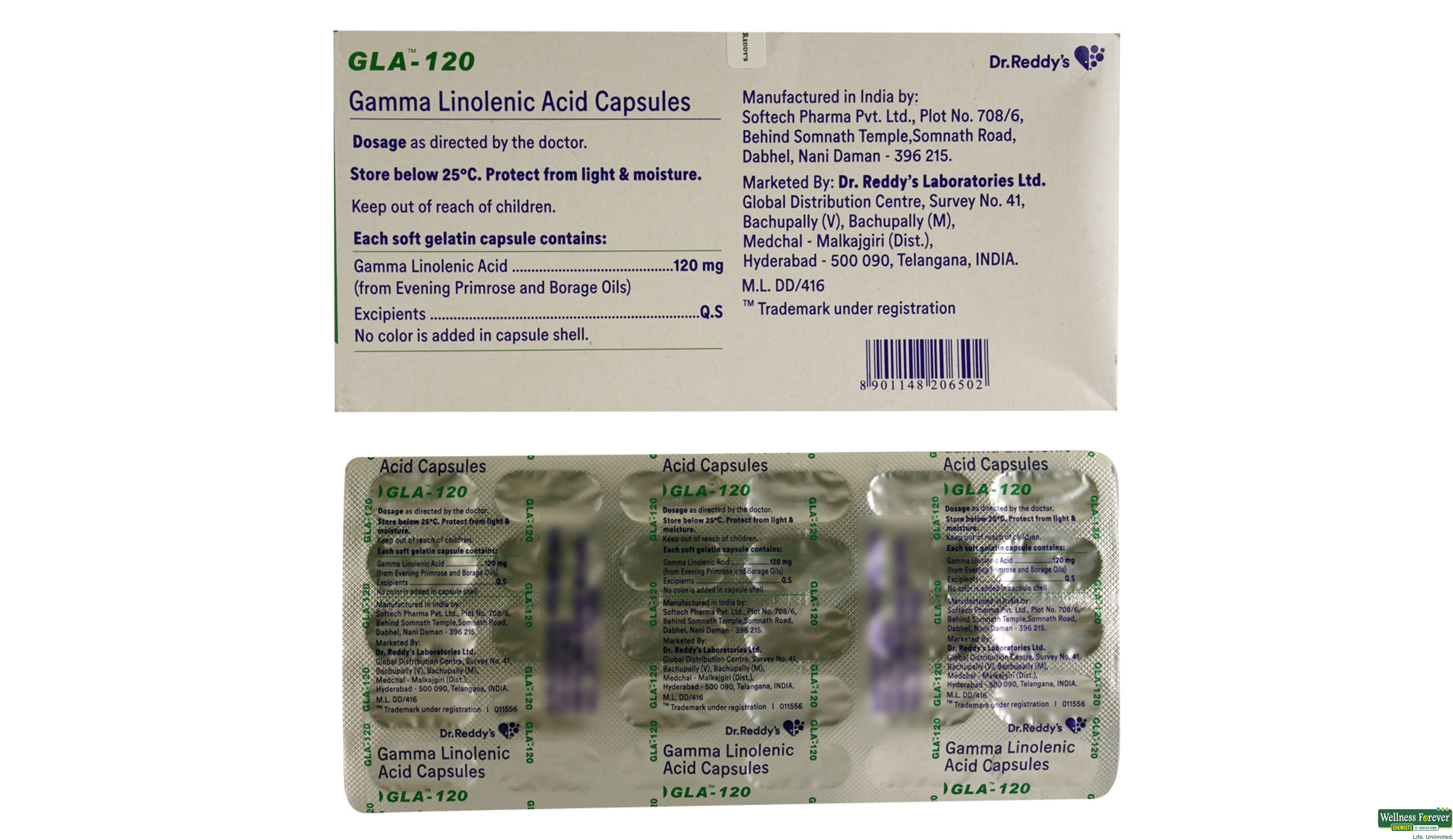 GLA 120MG 30CAP- 2, 30CAP, 