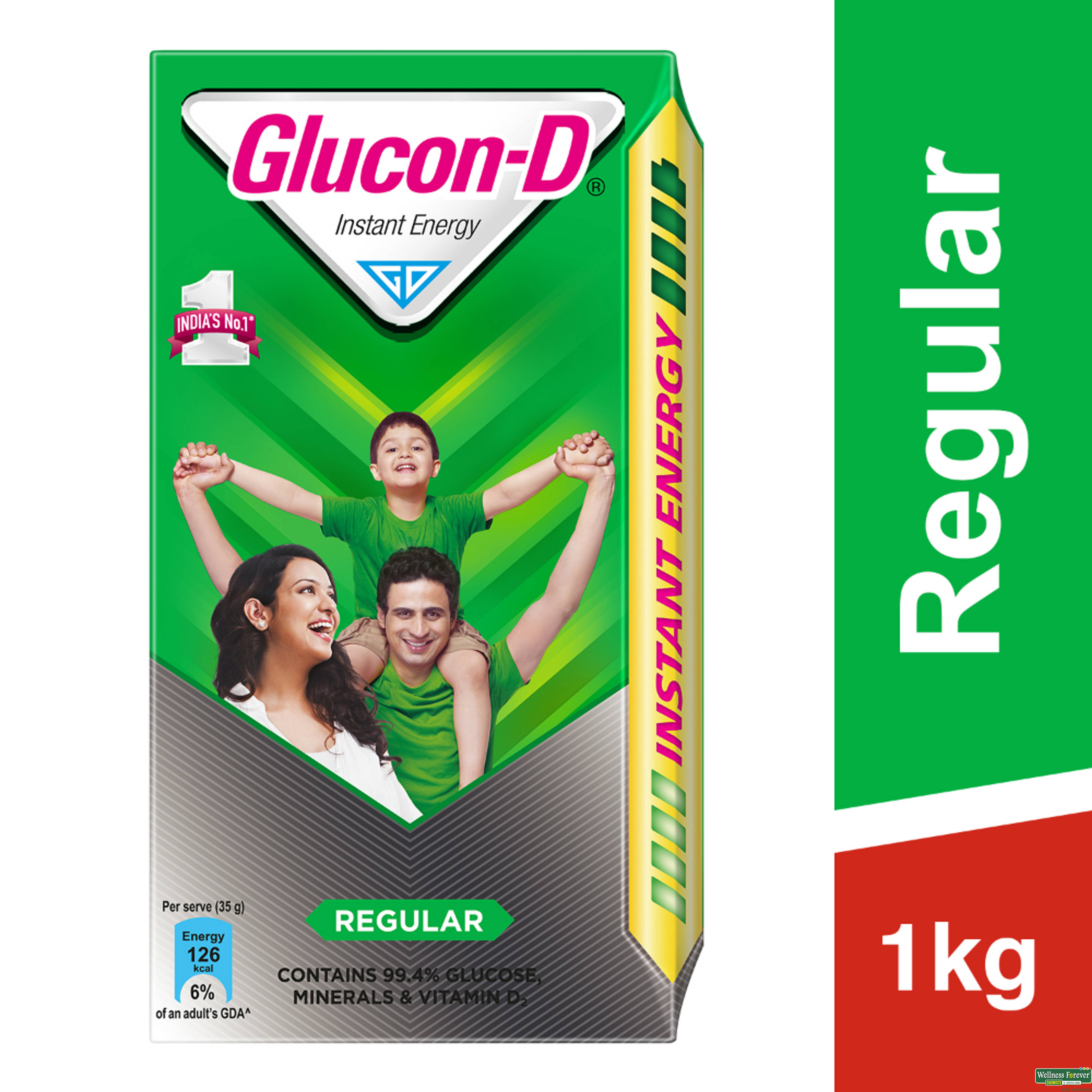 Glucon-D Regular Instant Energy Drink Refill, 1 kg-image