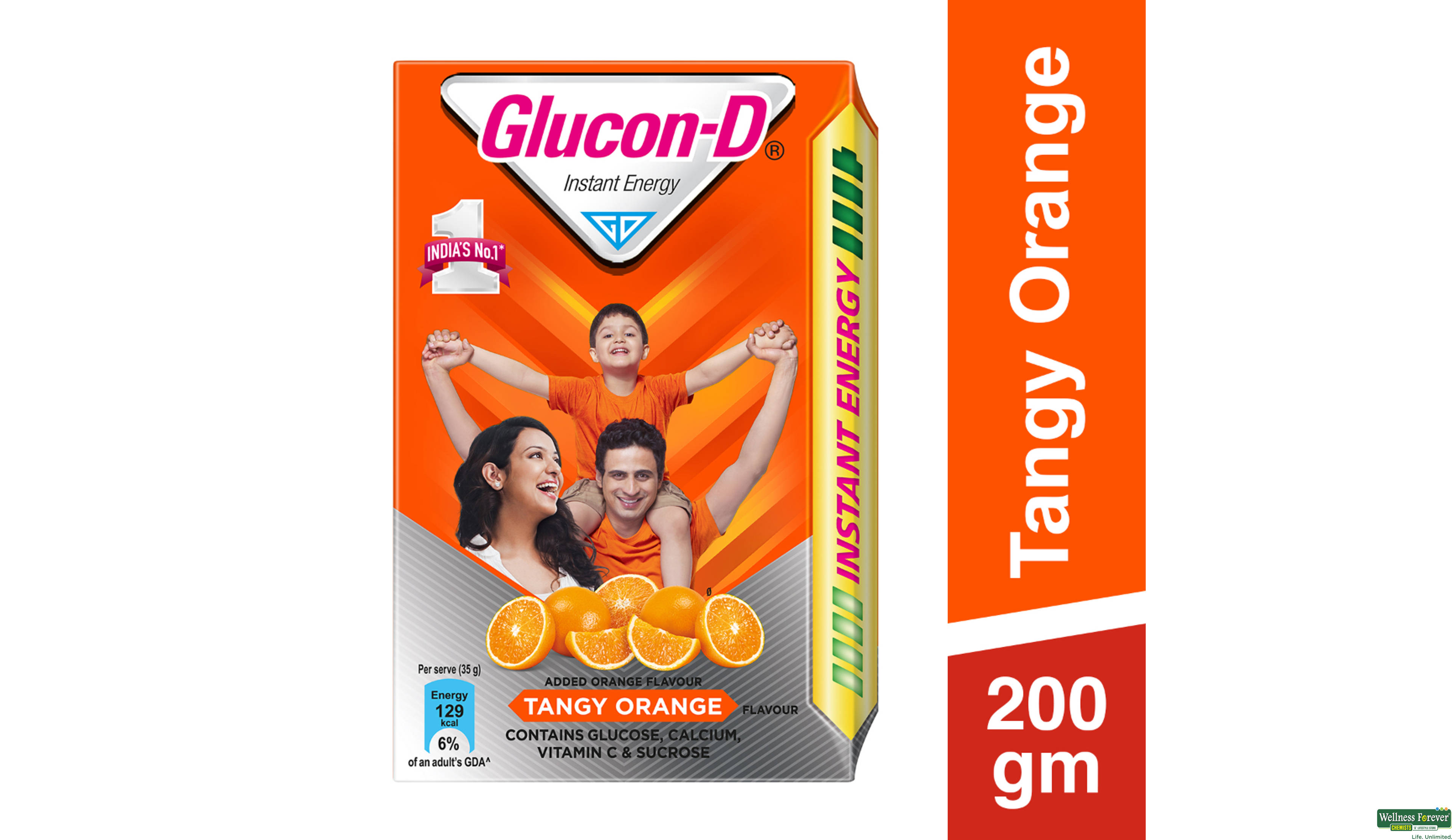 GLUCON D PWDR ORANGE REF 200GM- 1, 200GM, 