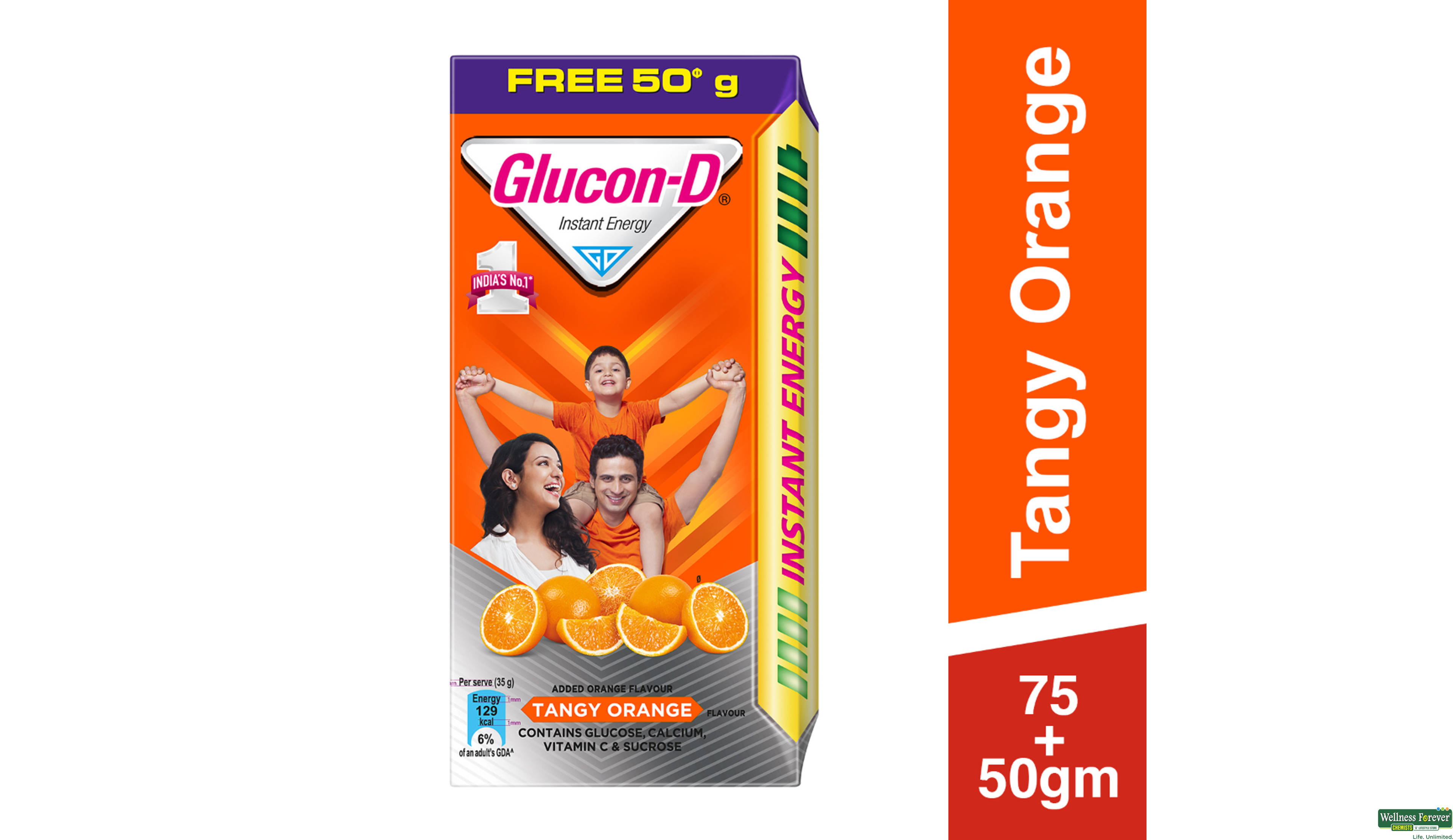 GLUCON D PWDR ORANGE REF 100GM- 1, 100GM, 