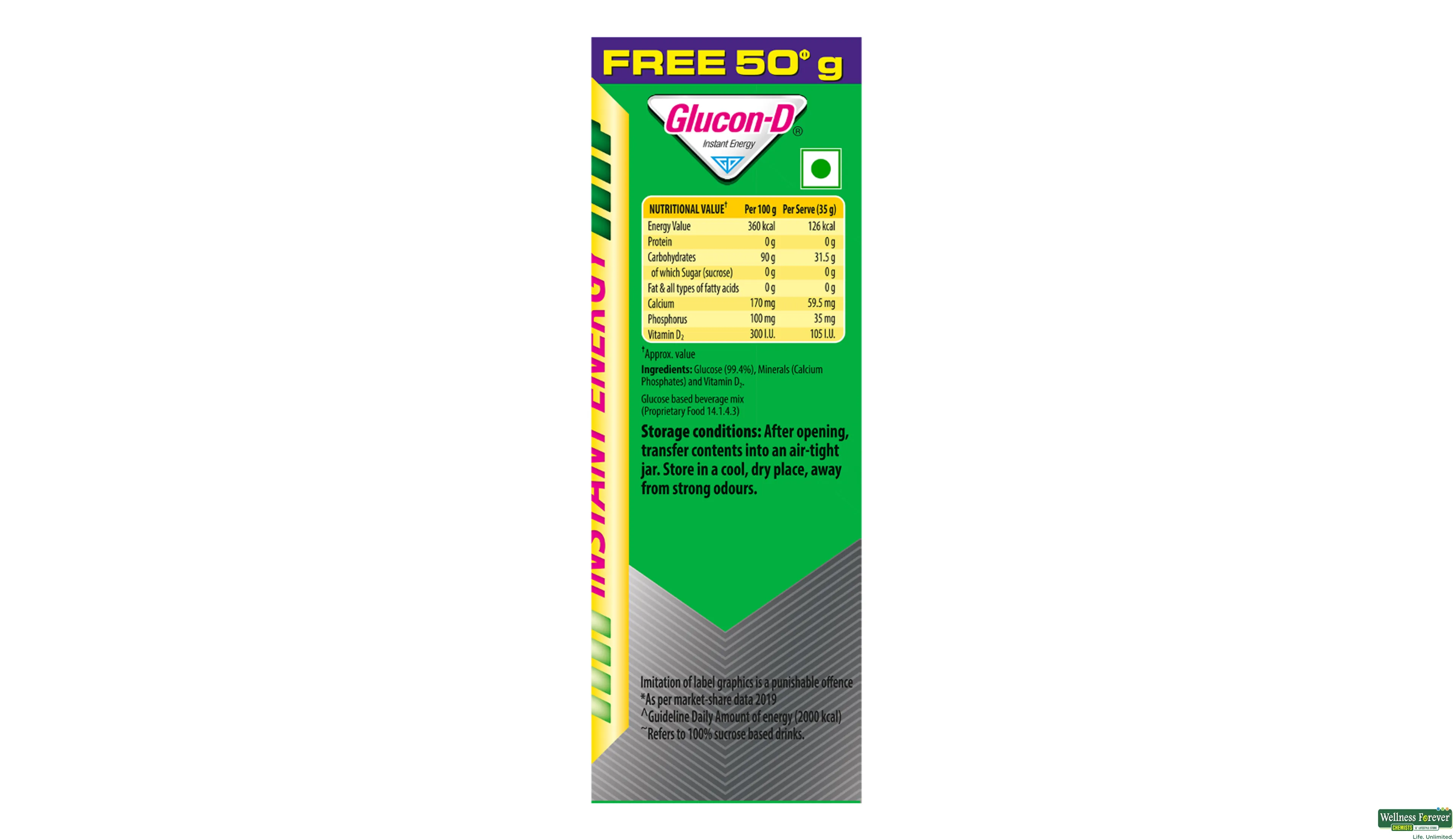 GLUCON D PWDR ORIGINAL REF 500GM- 6, 500GM, 