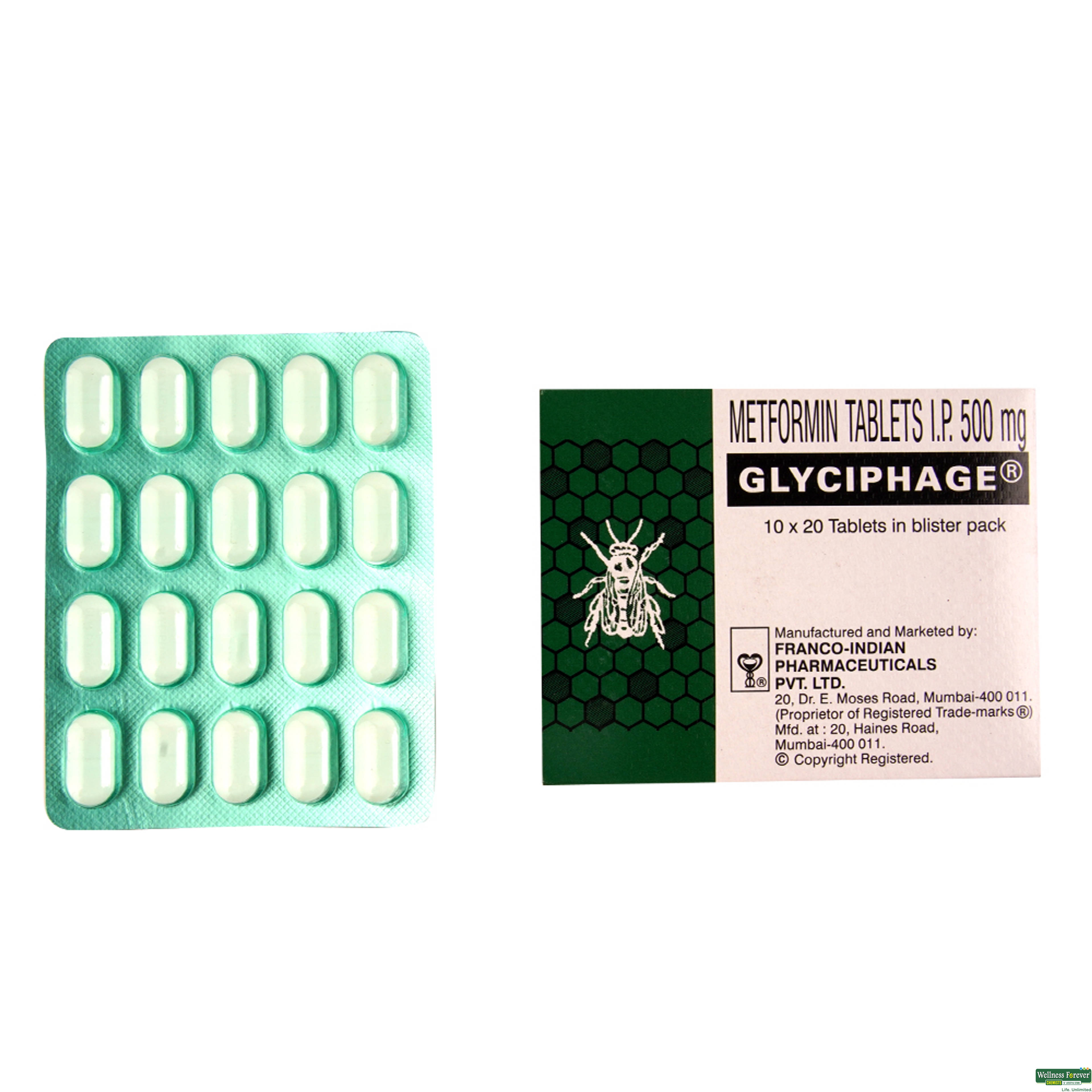 GLYCIPHAGE 500MG 20TAB-image