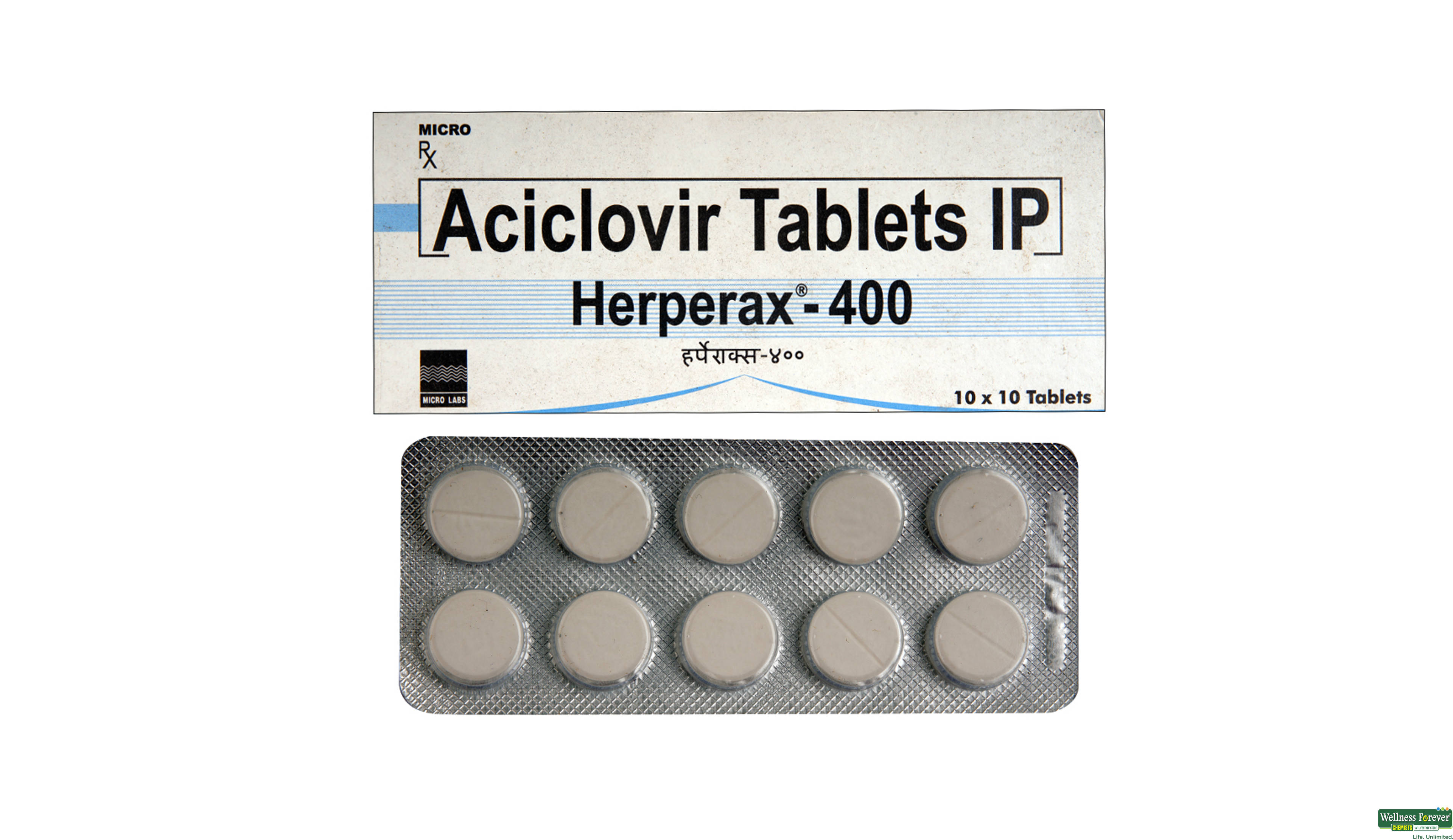 HERPERAX 400MG 10TAB- 1, 10TAB, 