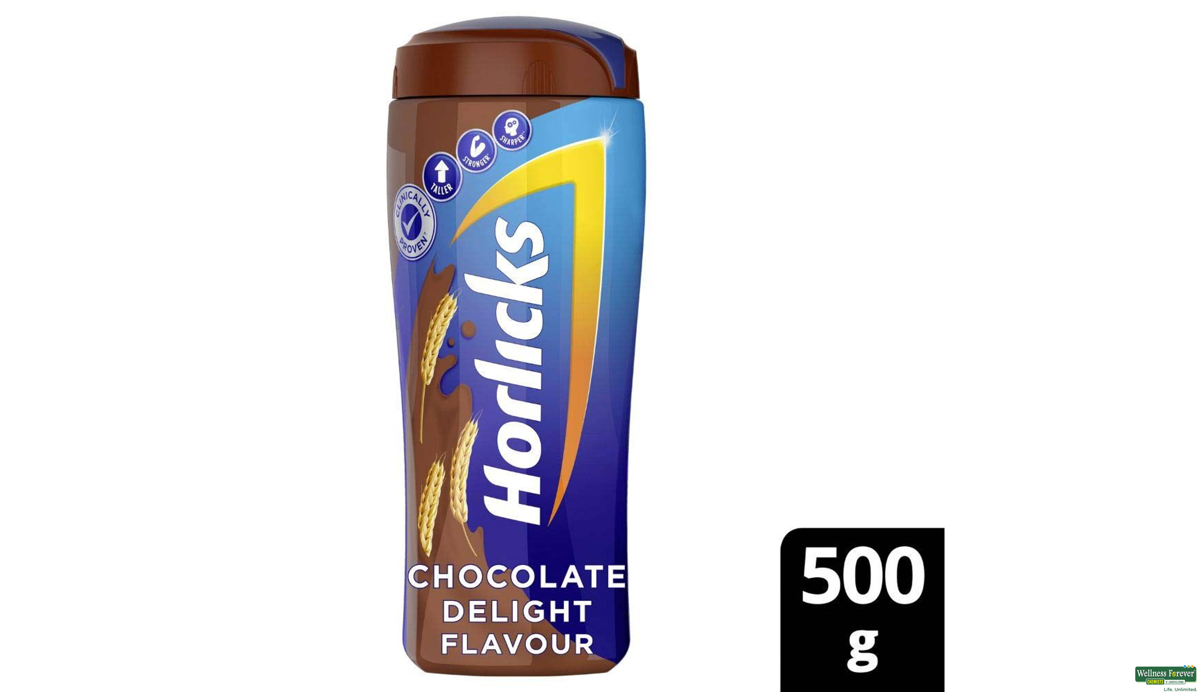 HORLICKS PWDR CHOC JAR 500GM- 2, 500GM, null