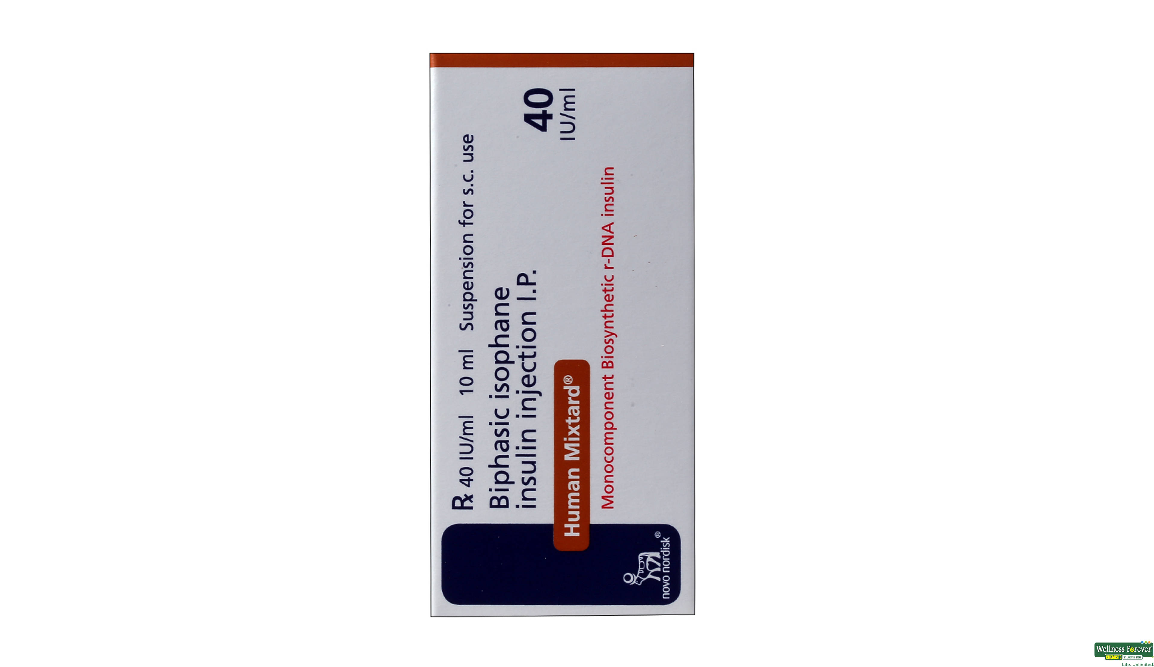 HUMAN MIXTARD 30/40IU 10ML VIAL- 1, 1PC, 