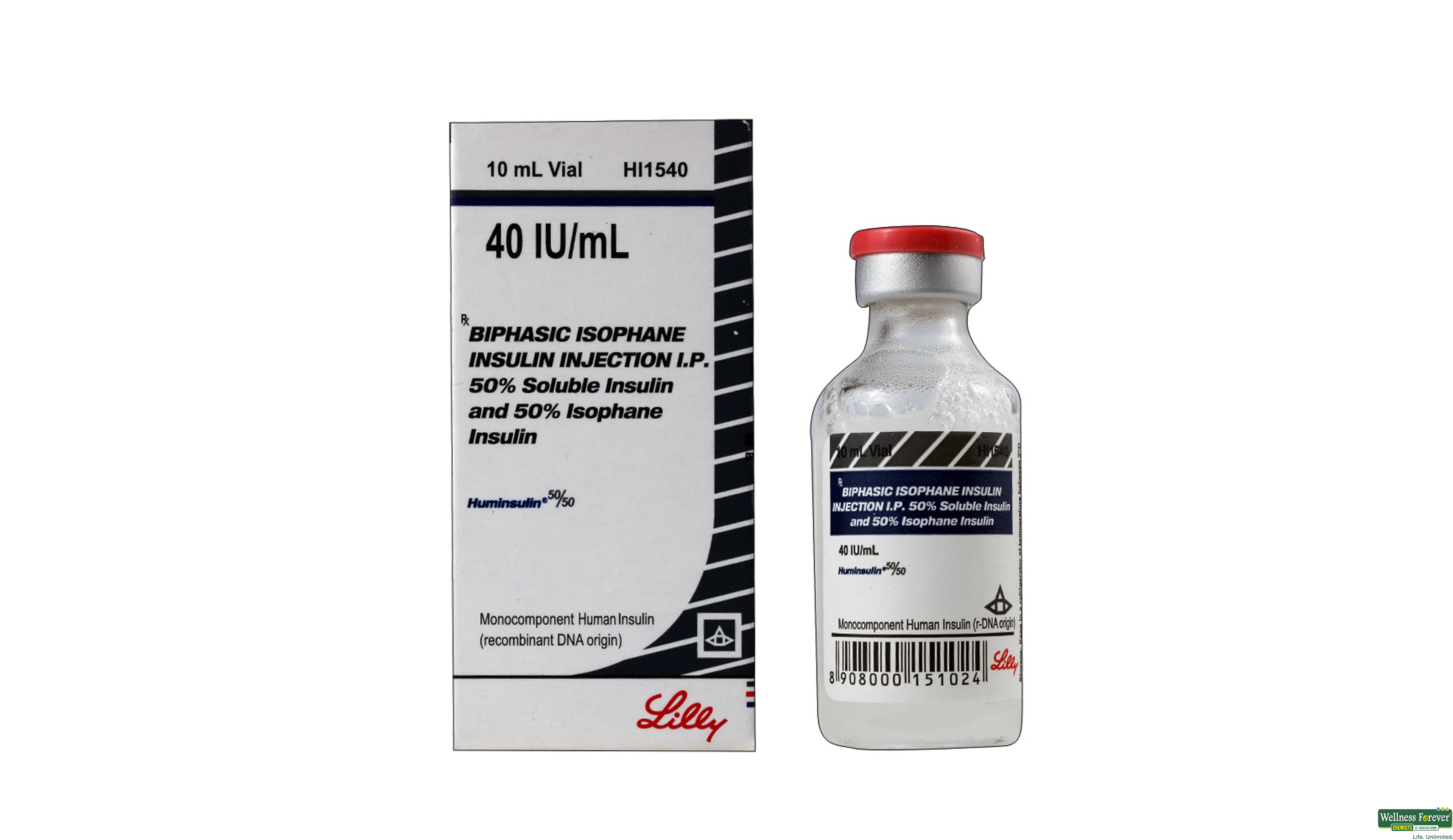 HUMINSULIN 50/50 40IU 10ML VIAL- 1, 1PC, 