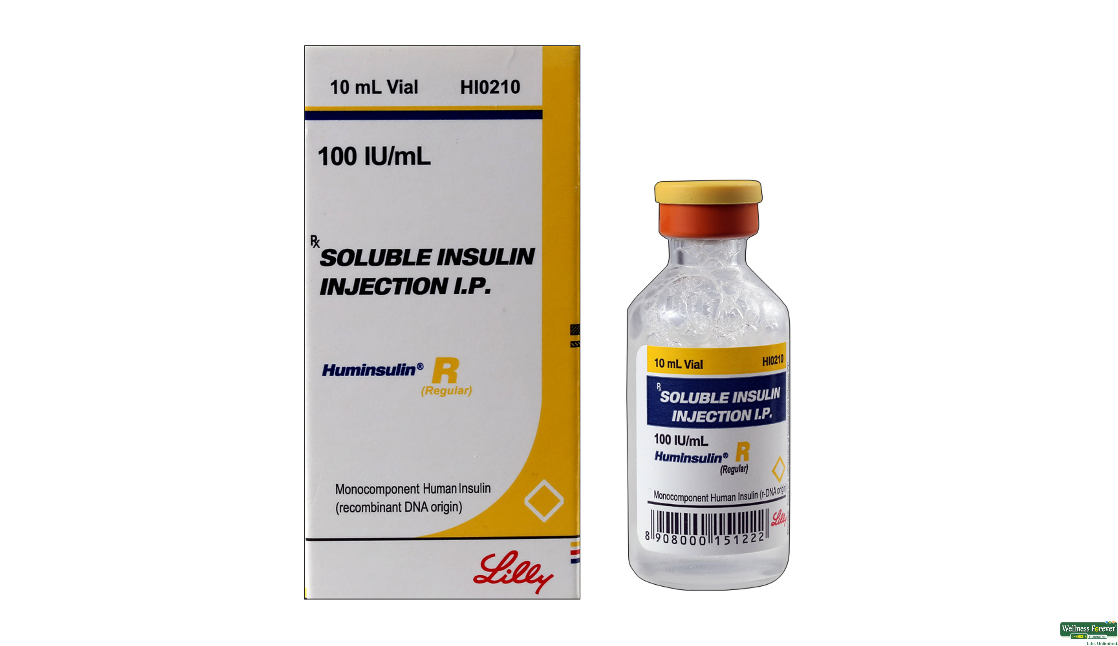HUMINSULIN-R 100IU INJ 10ML VIAL- 1, 1PC, 