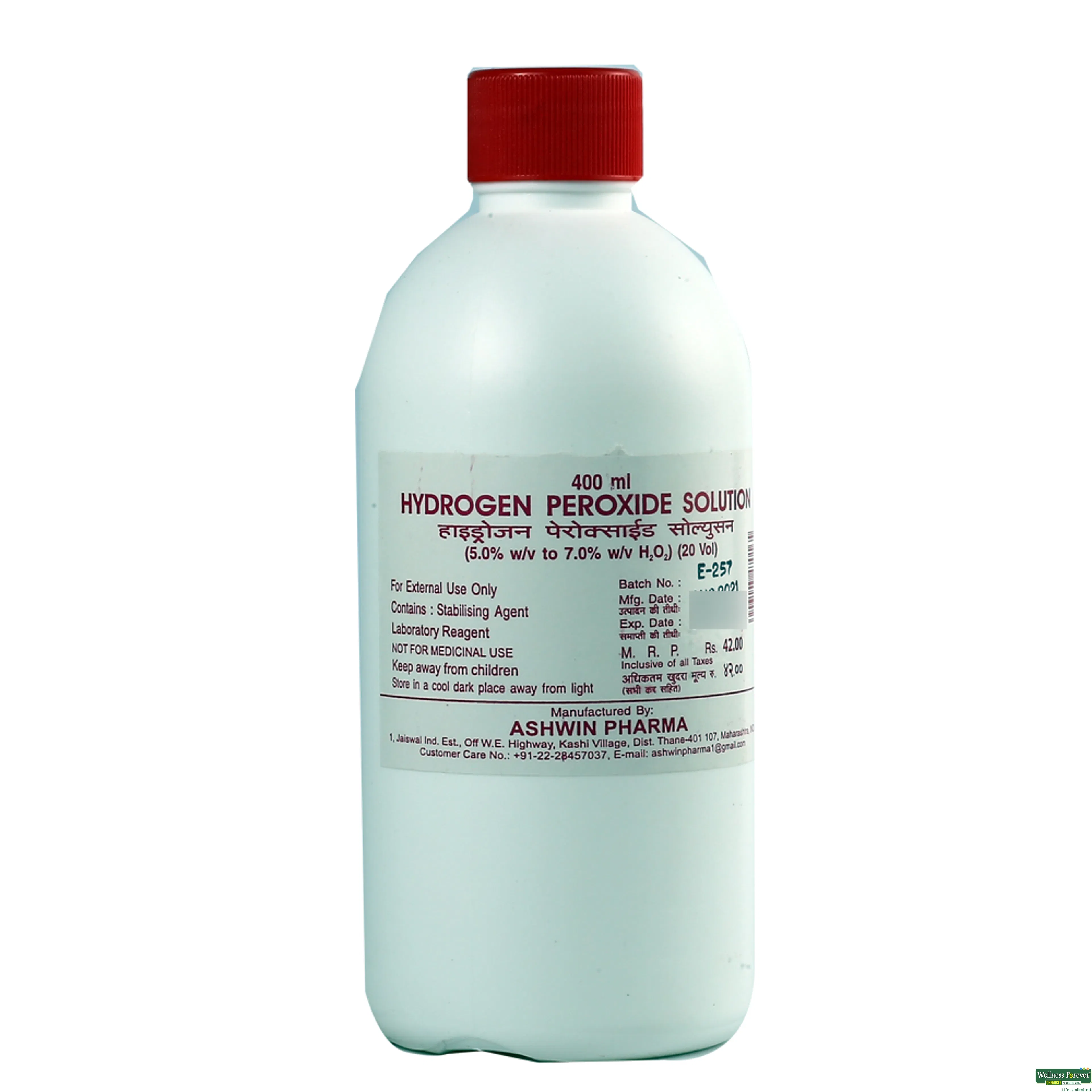 HYDROGEN PEROXIDE ASHWIN 400ML-image