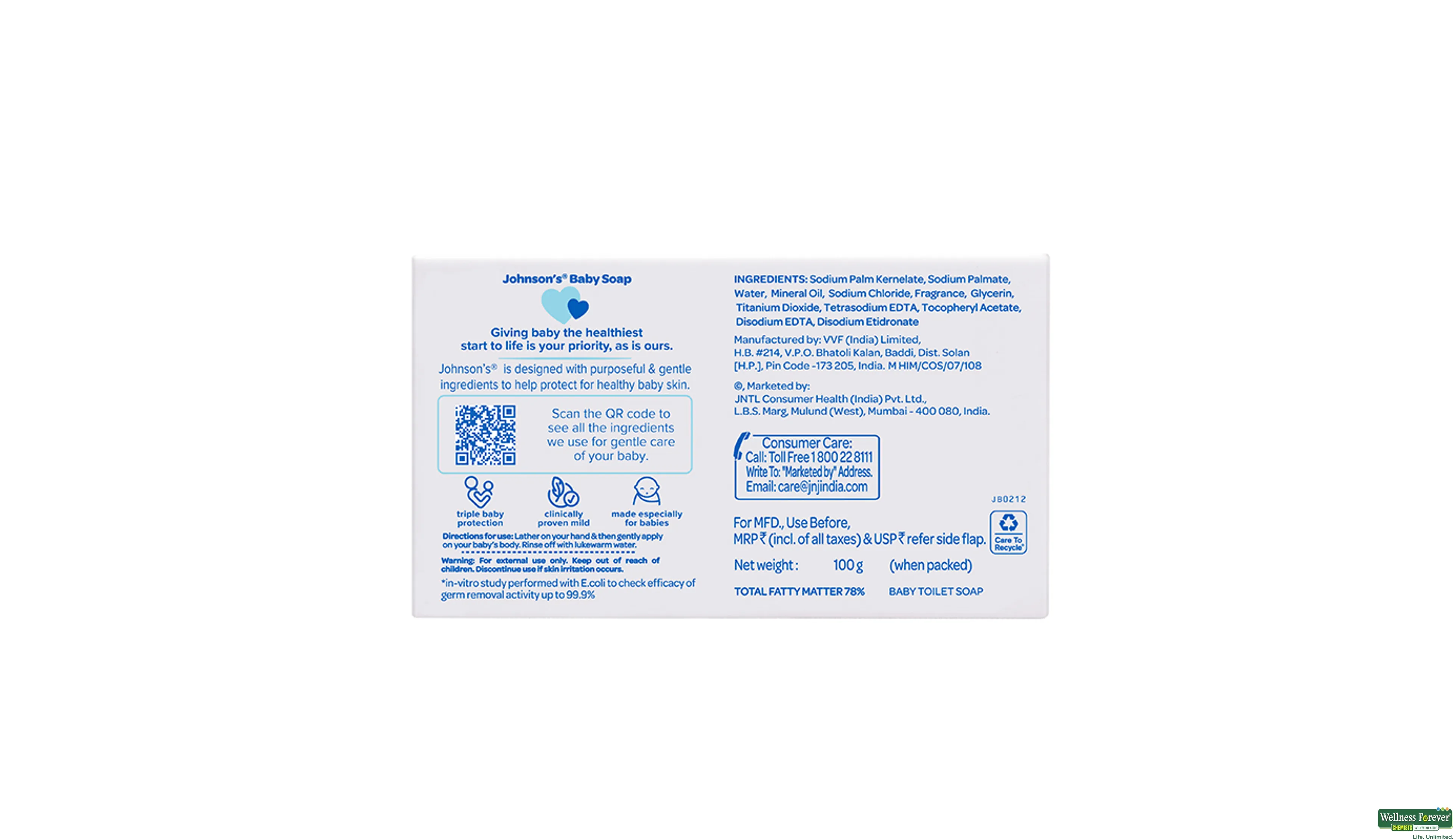 Johnson's baby soap 100g price sales