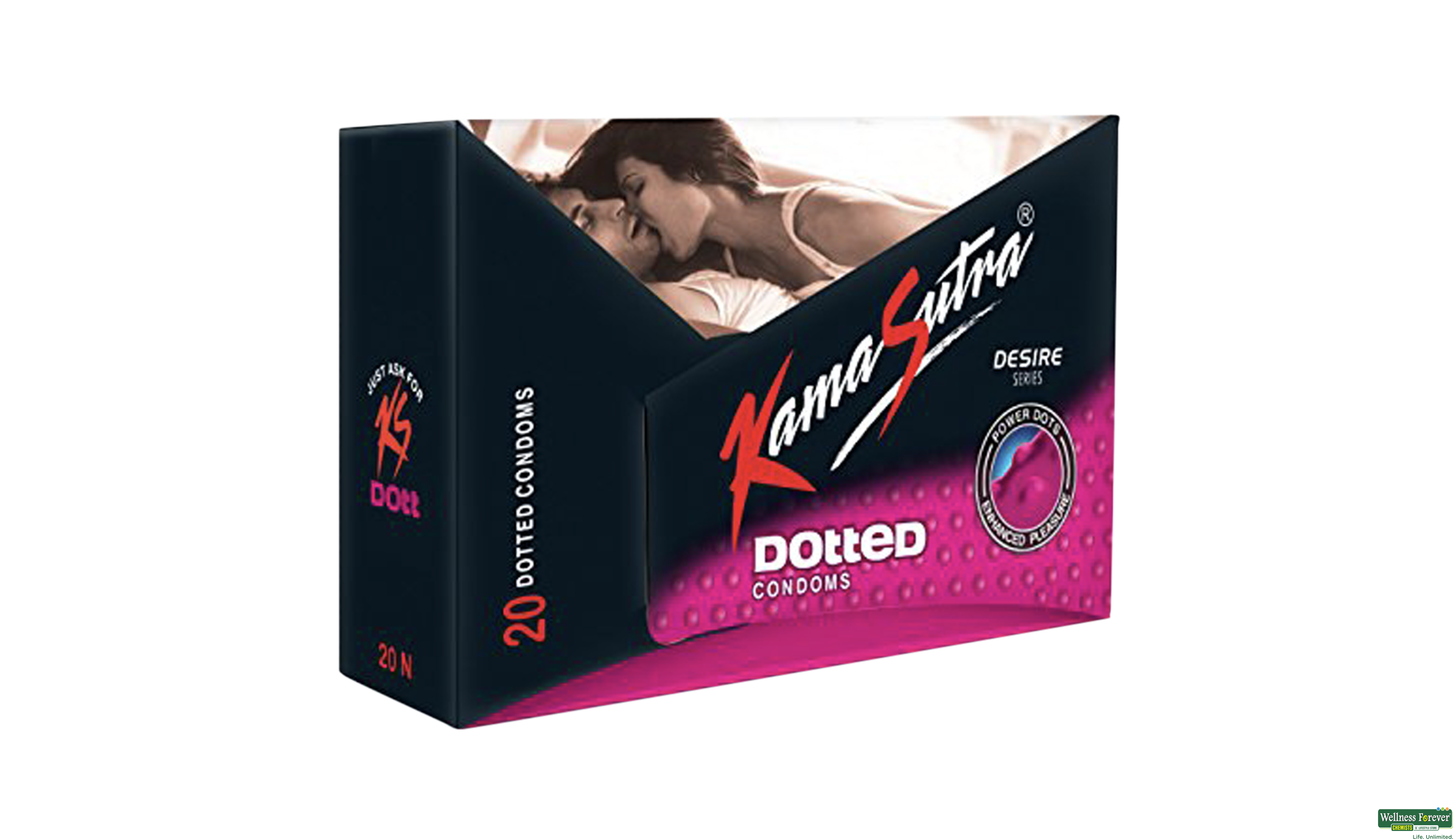 KS CONDOM DOTTED 20PC- 1, 20PC, 