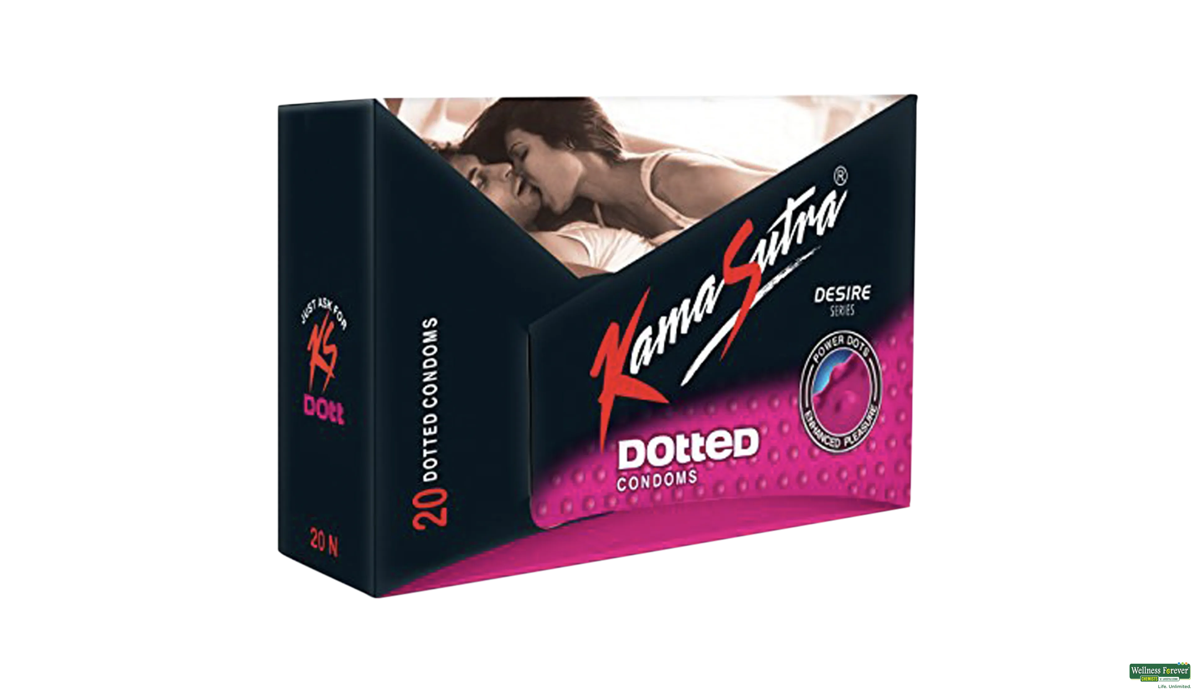 KS CONDOM DOTTED 20PC- 1, 20PC, 