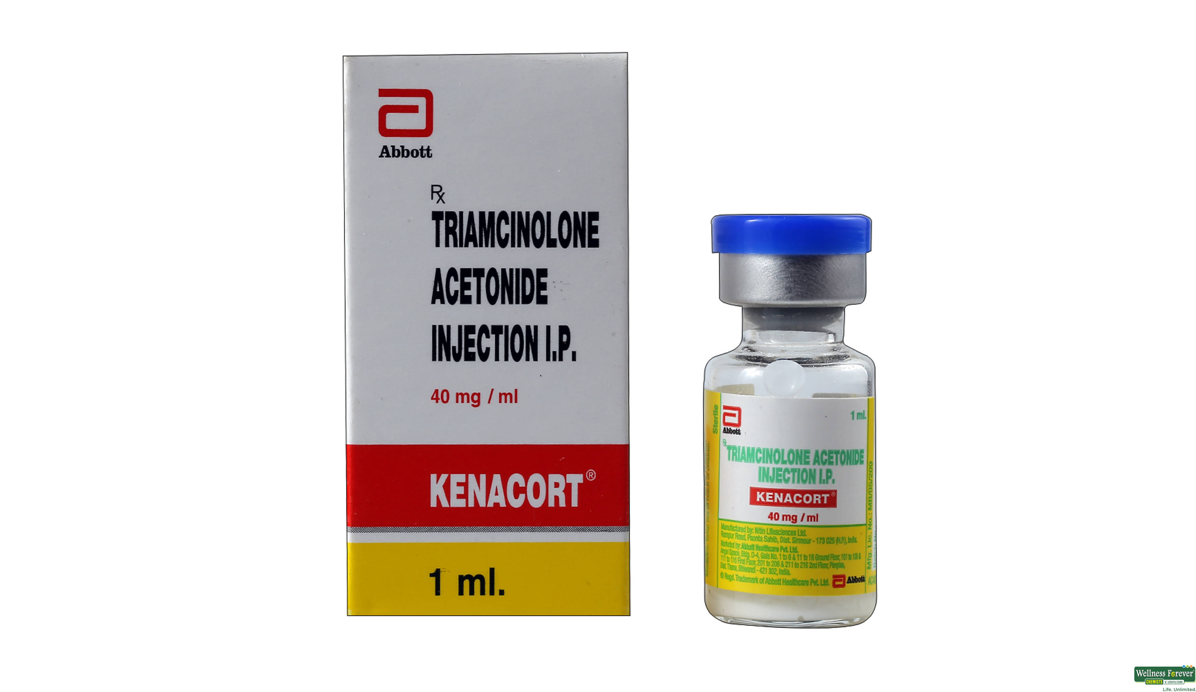KENACORT 40MG INJ 1ML AMP- 1, 1ML, 