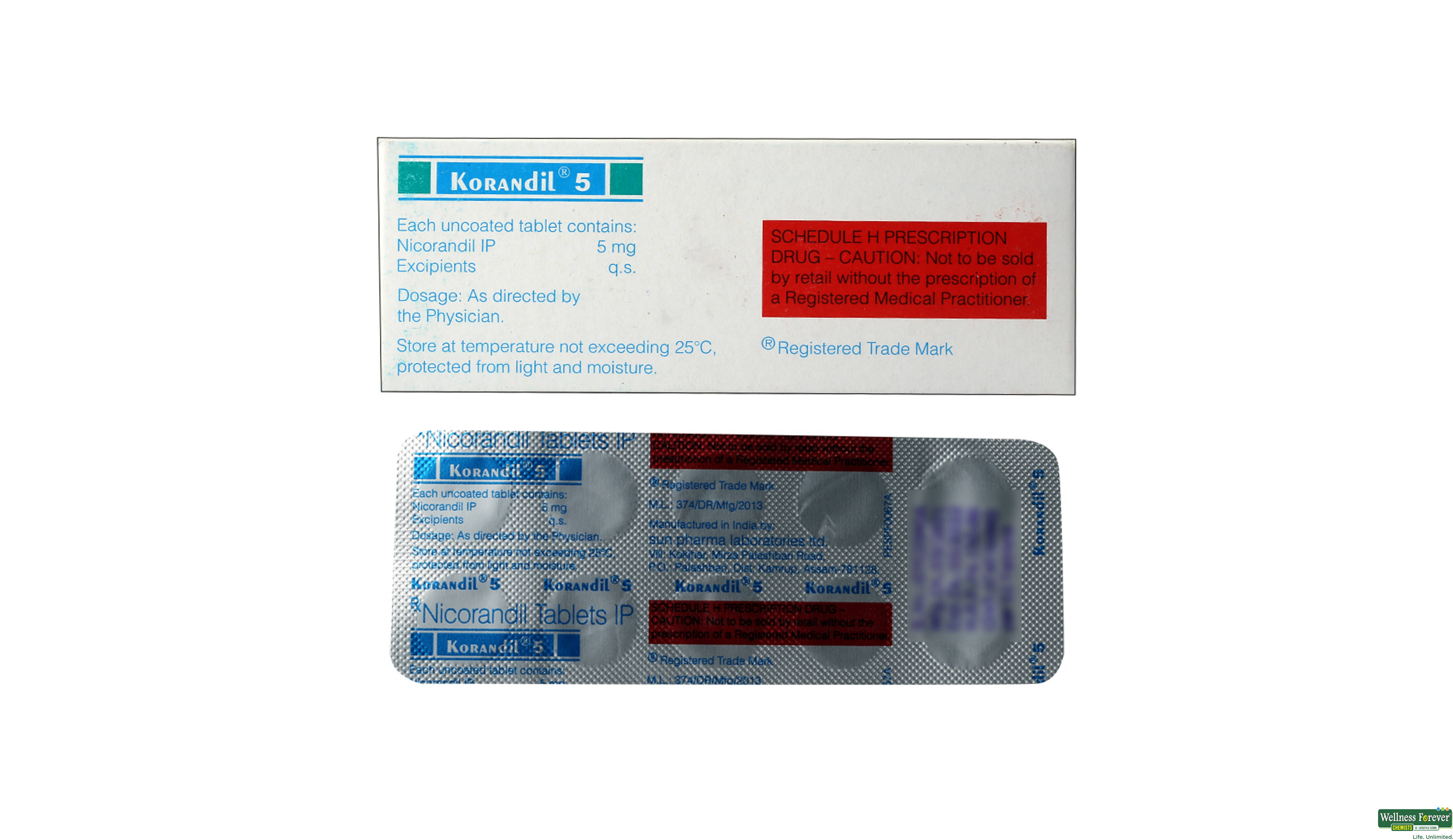 KORANDIL 5MG 10TAB- 2, 10TAB, 