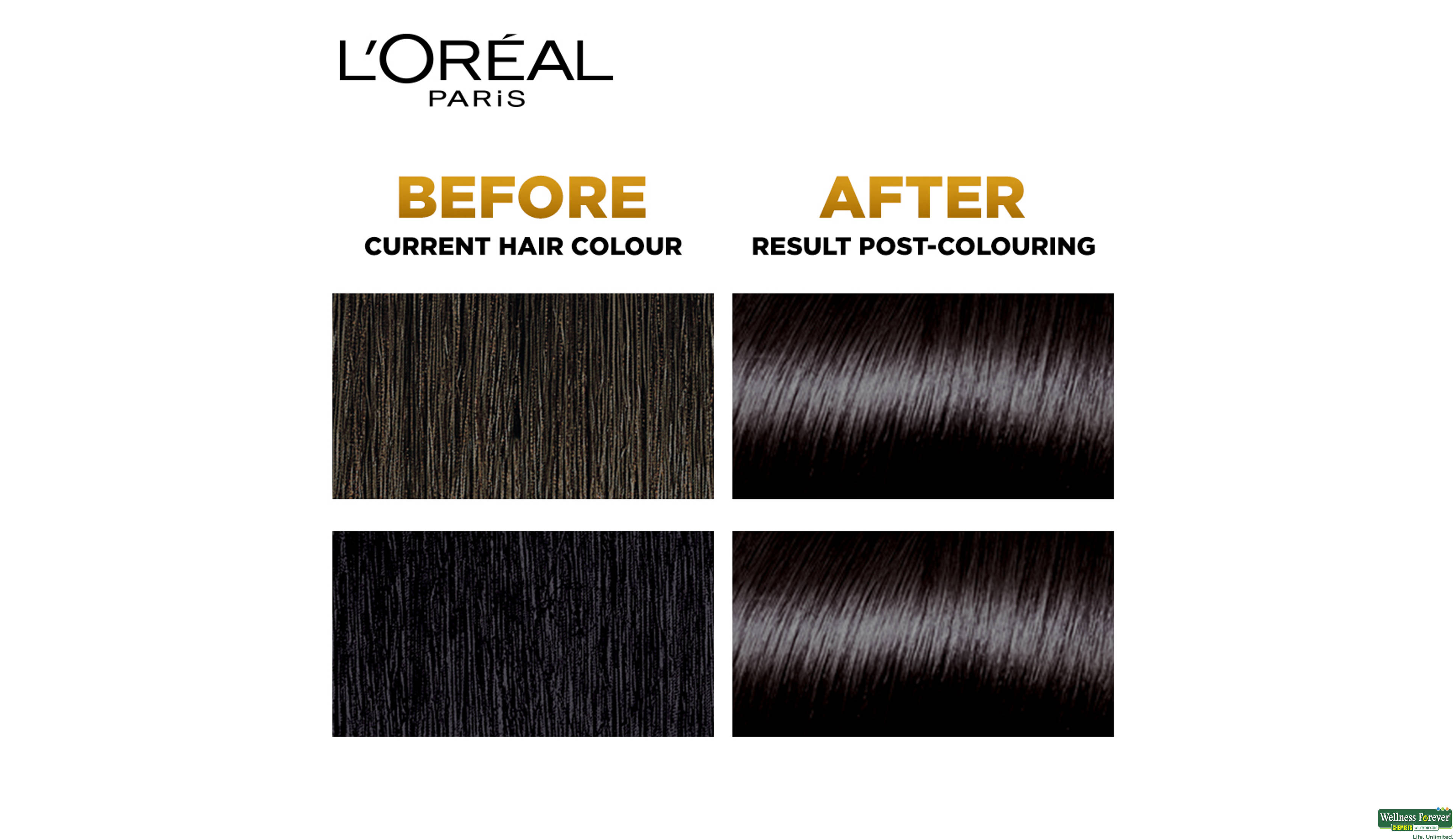 LOREAL HR/COLOR EXCE BLACK 1 1PC- 6, 1PC, 