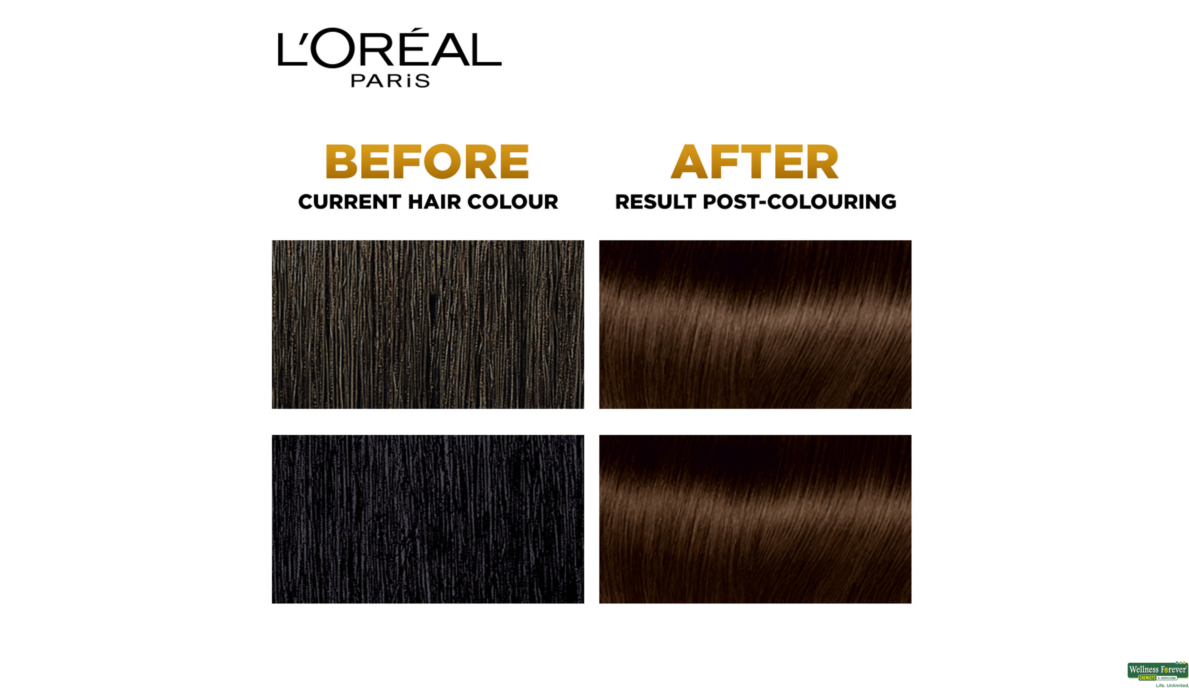 LOREAL HR/CLR EXCE NAT DARK BROWN 4 1PC- 5, 1PC, 