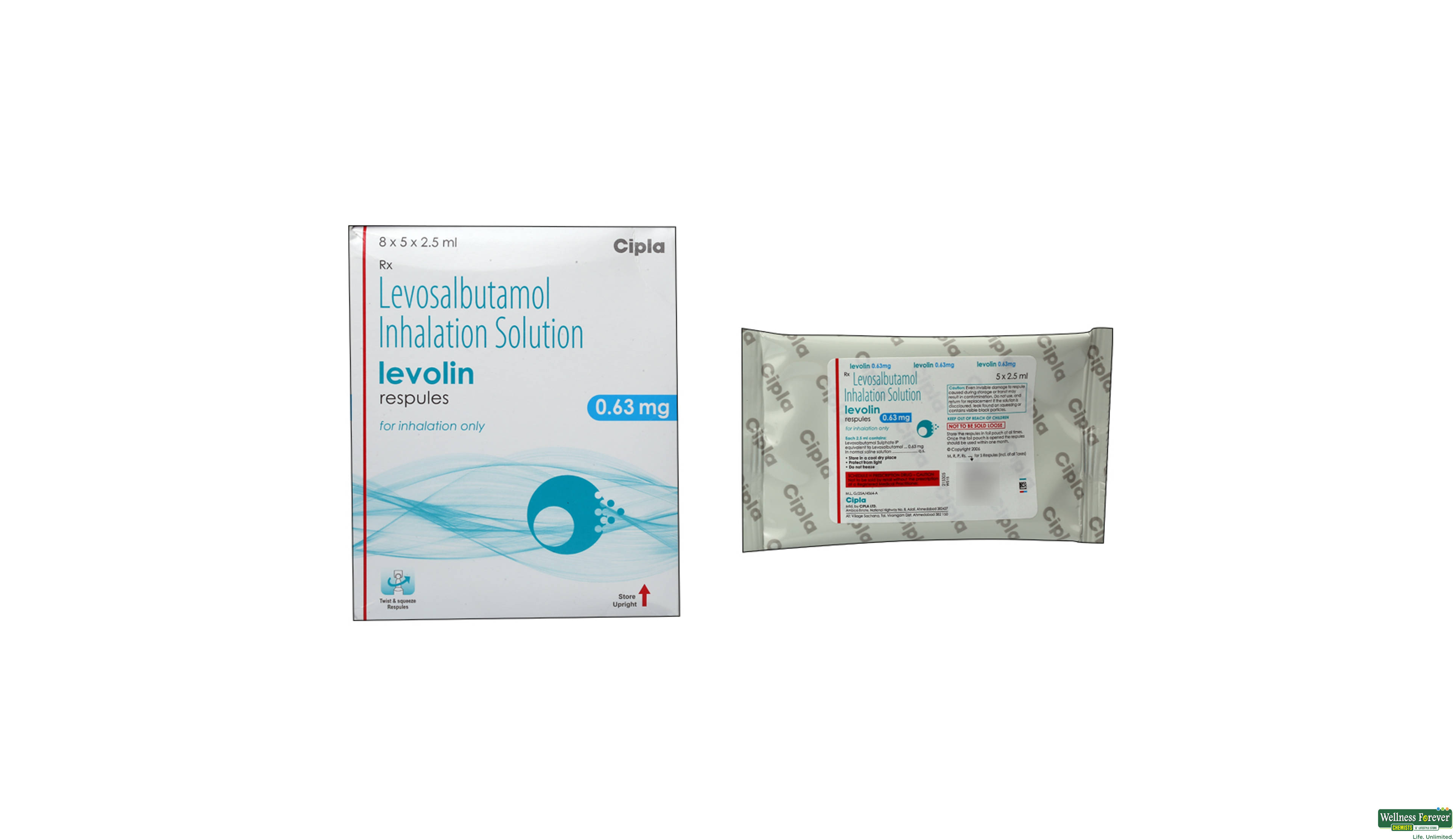 LEVOLIN 0.63MG RESPULES 2.5ML- 1, 2.5ML, 