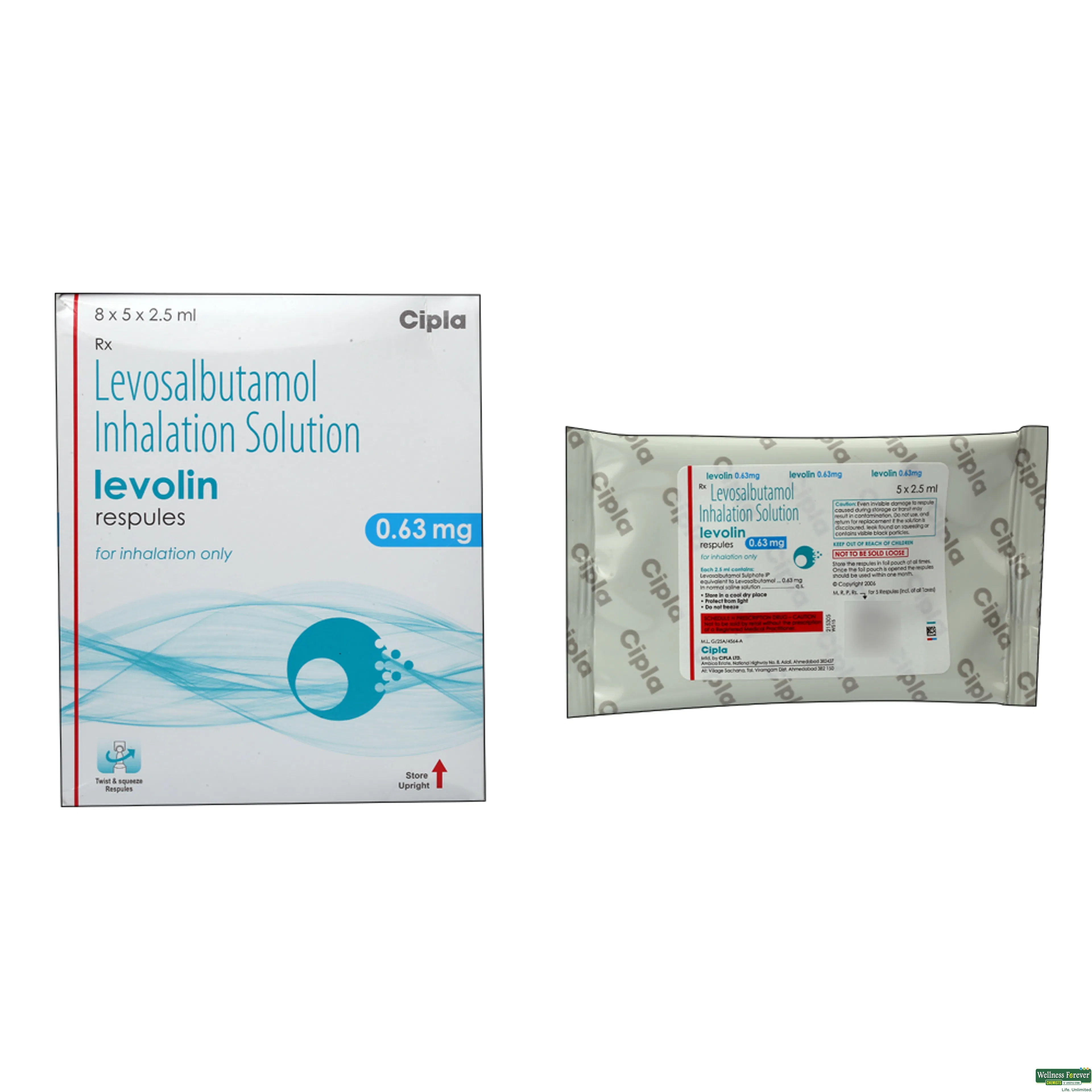 LEVOLIN 0.63MG RESPULES 2.5ML-image