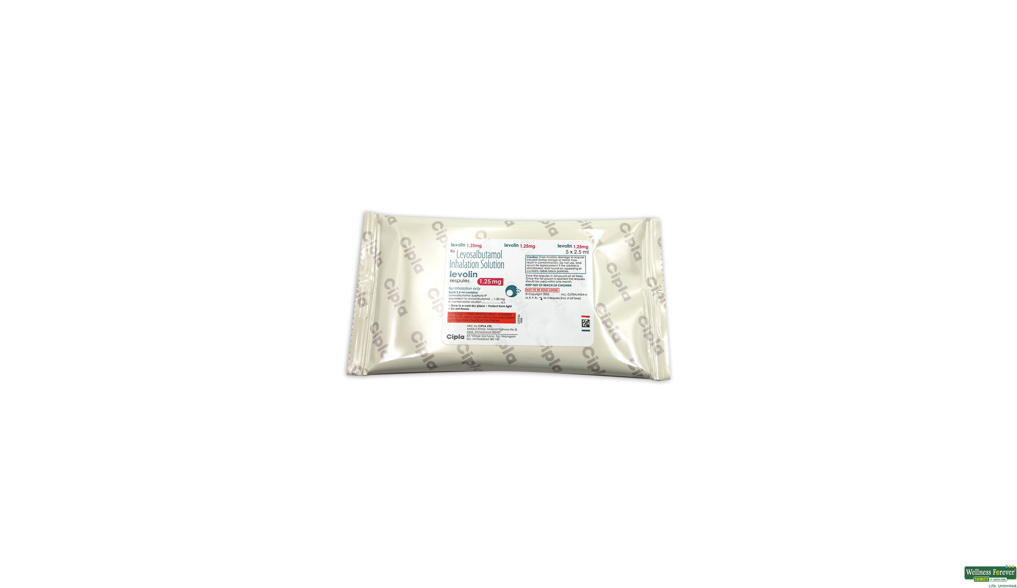 LEVOLIN 1.25MG RESPULES 2.5ML- 1, 2.5ML, 