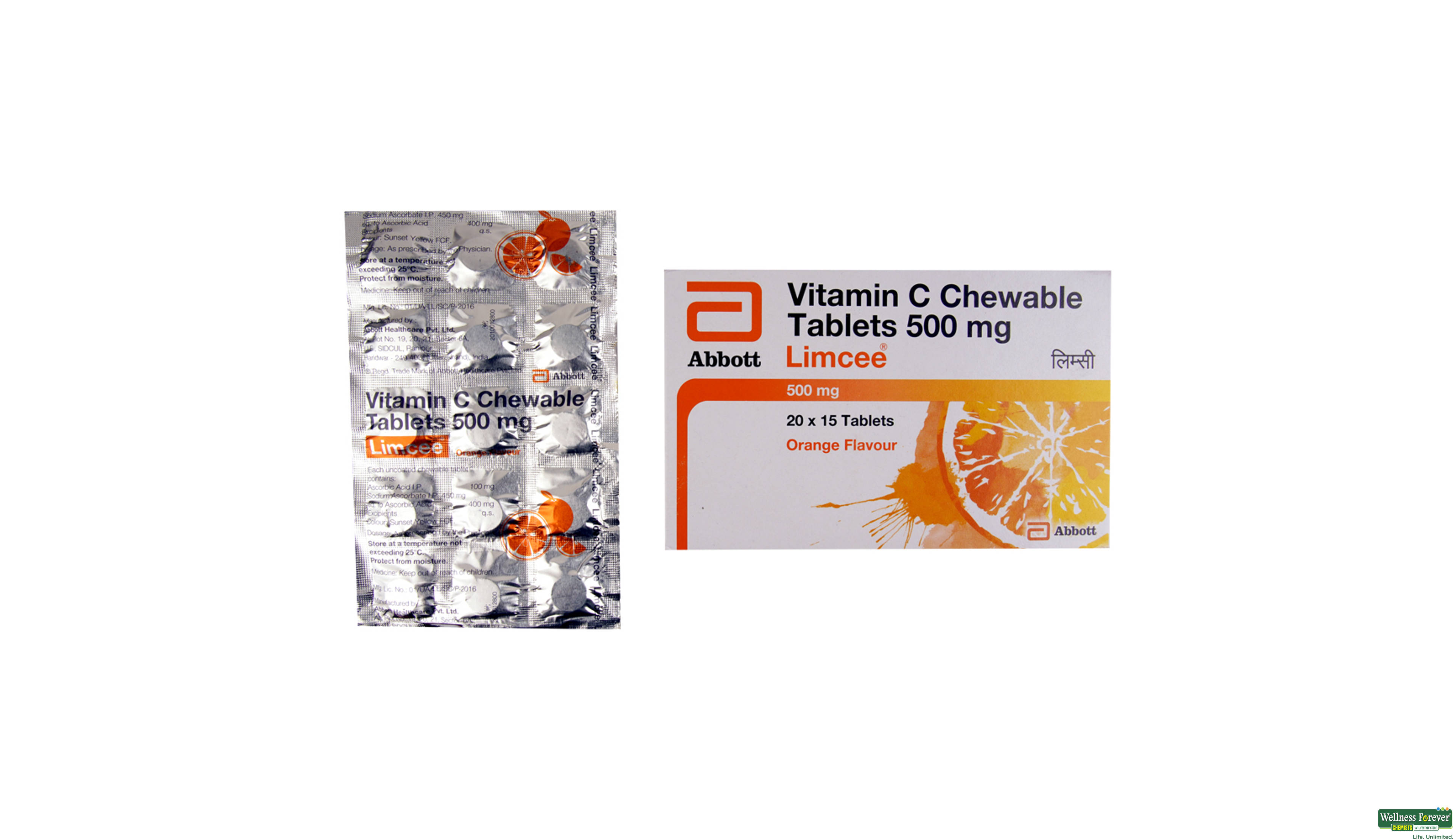 LIMCEE 15TAB- 1, 15TAB, Strengthens immune function and increases resistance to infections.
Supports collagen production for healthier skin, joints, and bones.
Acts as a potent antioxidant to combat oxidative stress.
Aids in the absorption of iron, reducing the risk of iron deficiency.