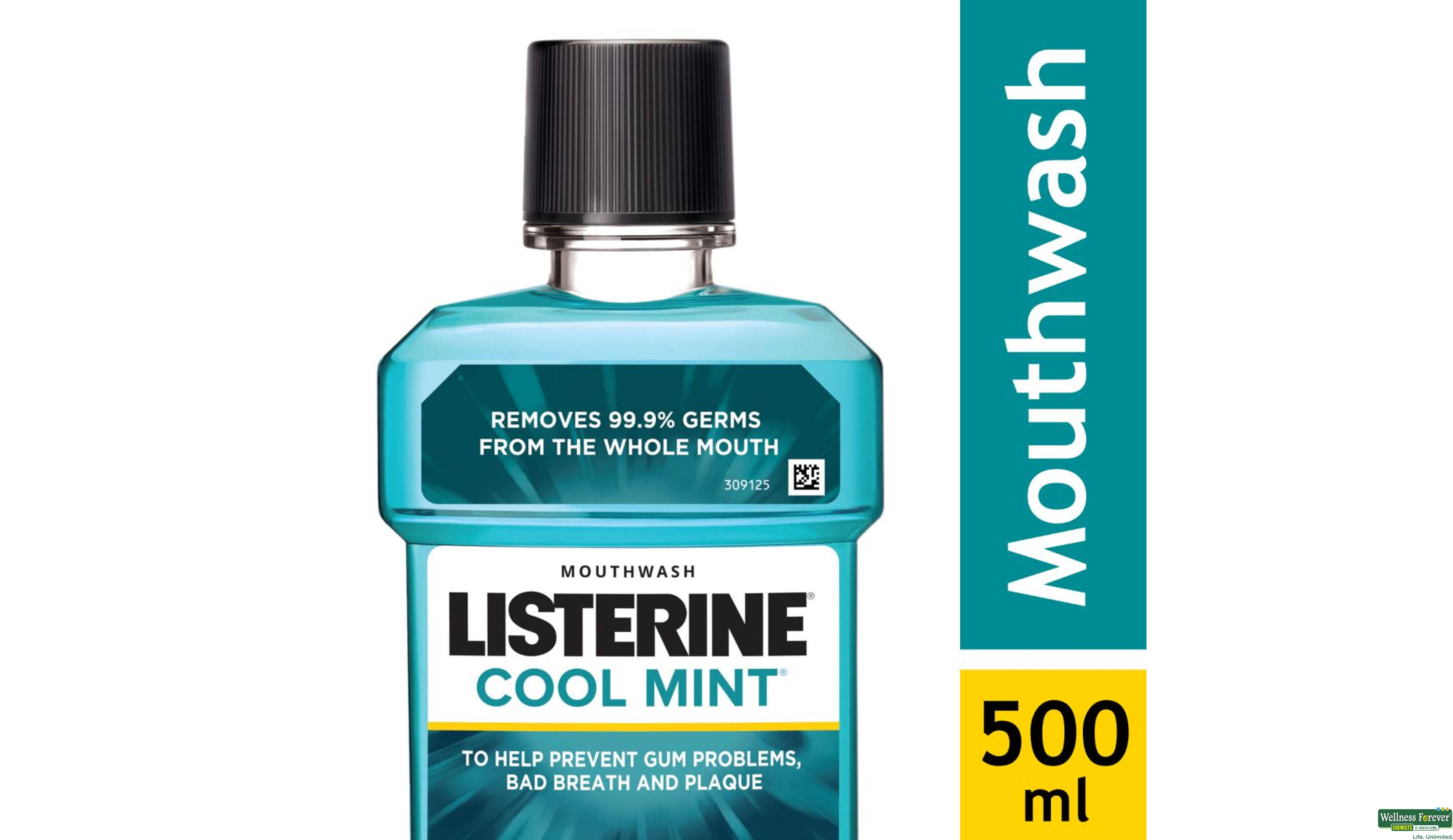 LISTERINE M/WASH COOL MINT 500ML- 1, 500ML, 