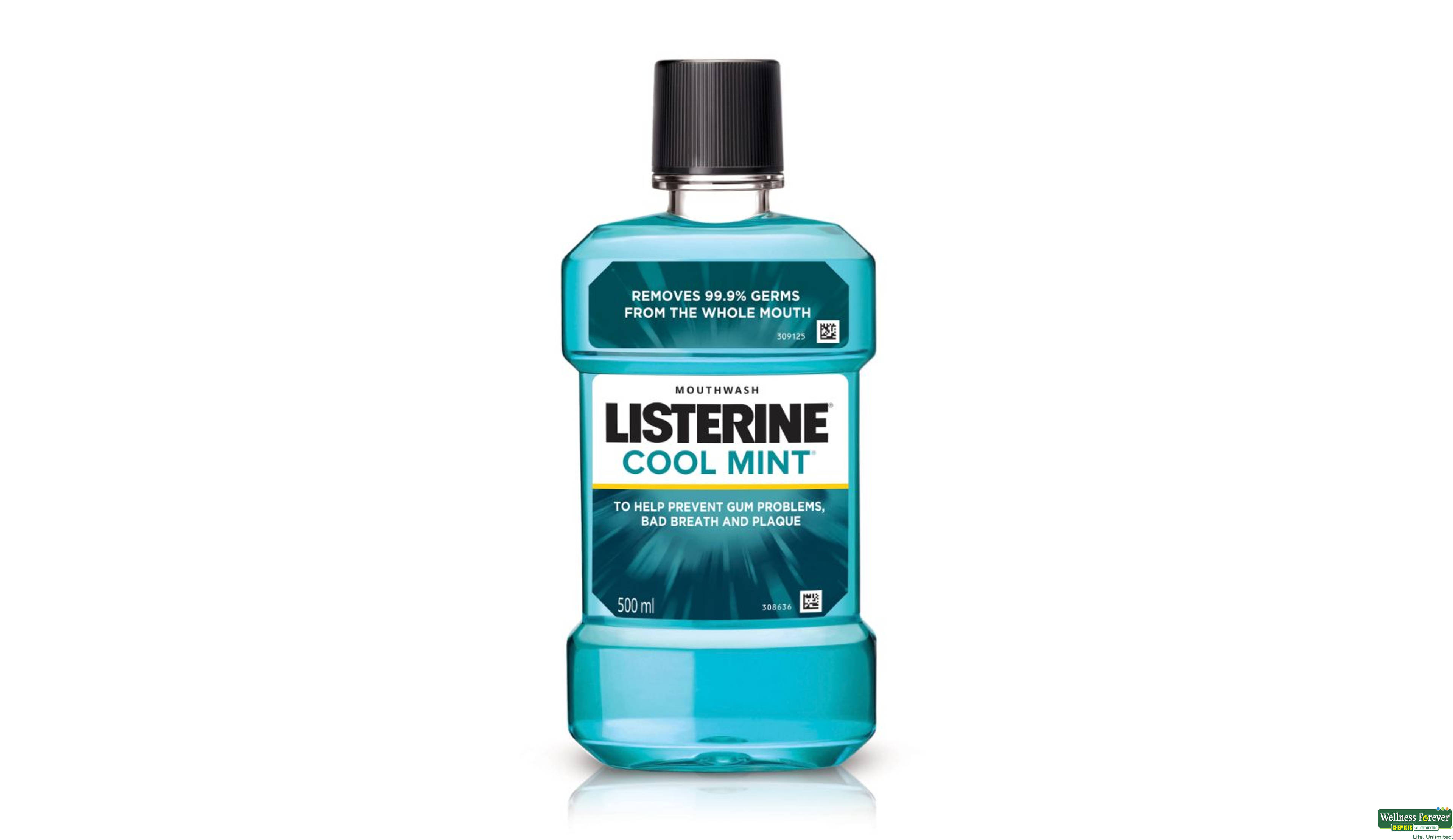 LISTERINE M/WASH COOL MINT 500ML- 2, 500ML, 