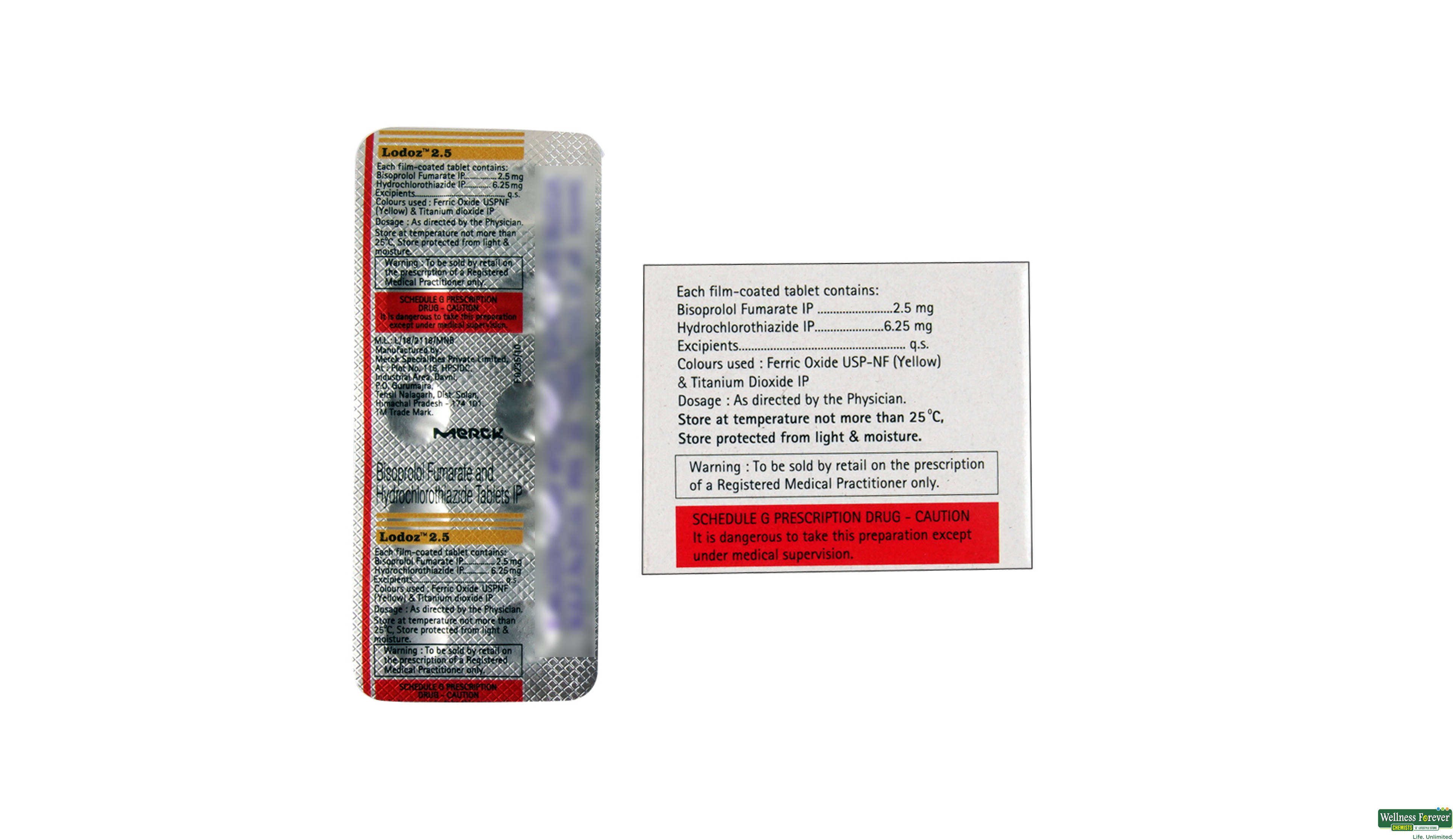 LODOZ 2.5MG 10TAB- 2, 10TAB, 