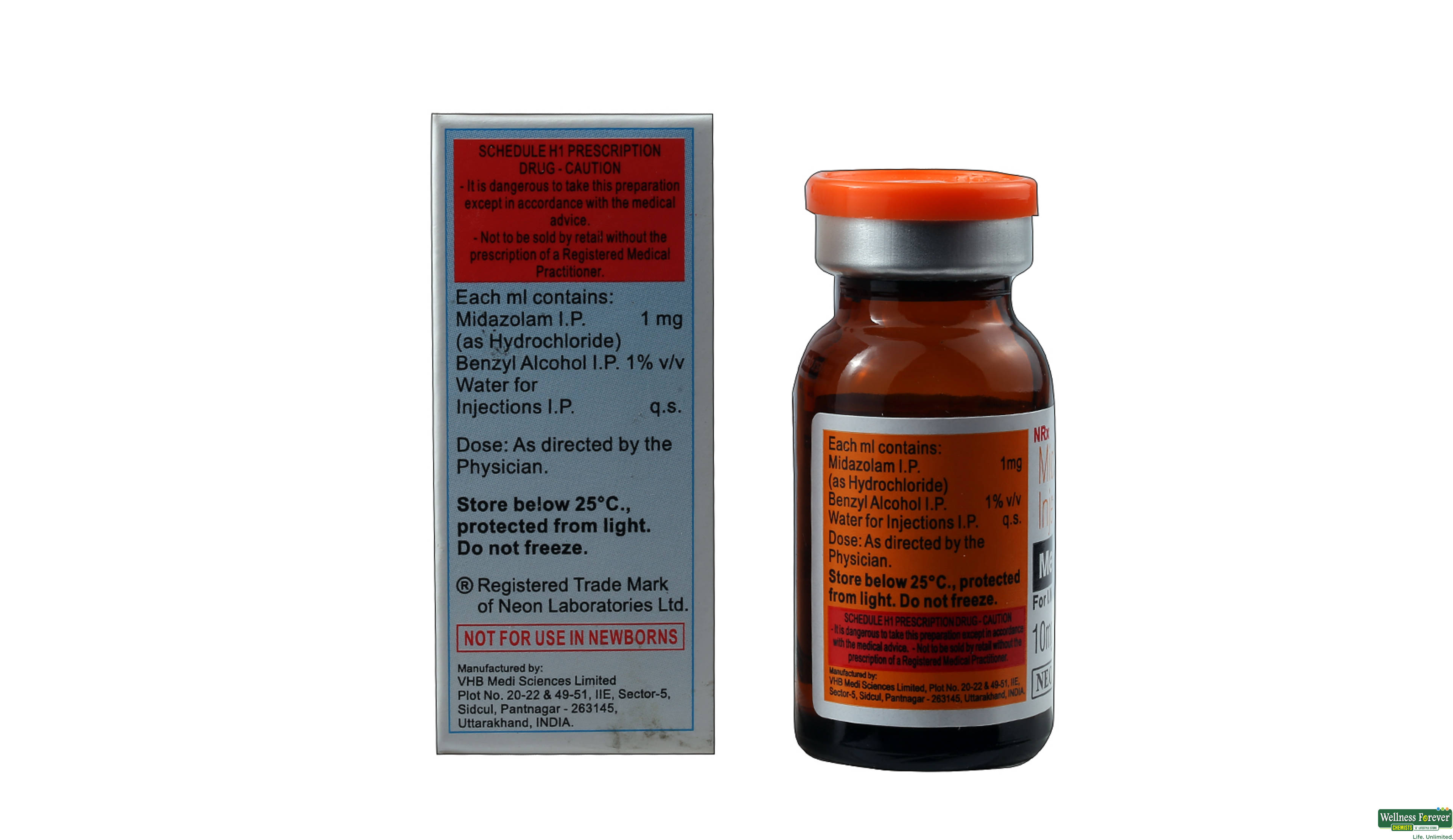 MEZOLAM INJ 10ML VIAL- 2, 1PC, 