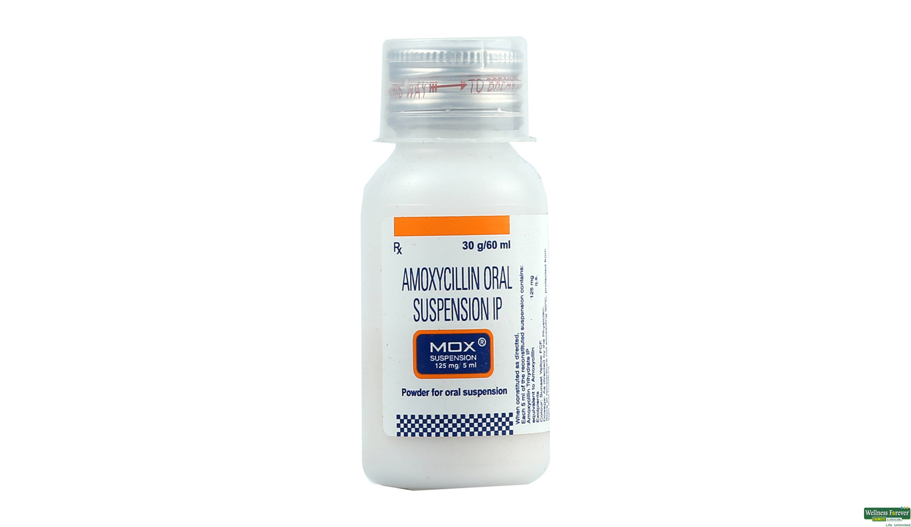 MOX 125MG DRY SYP 60ML- 1, 60ML, 